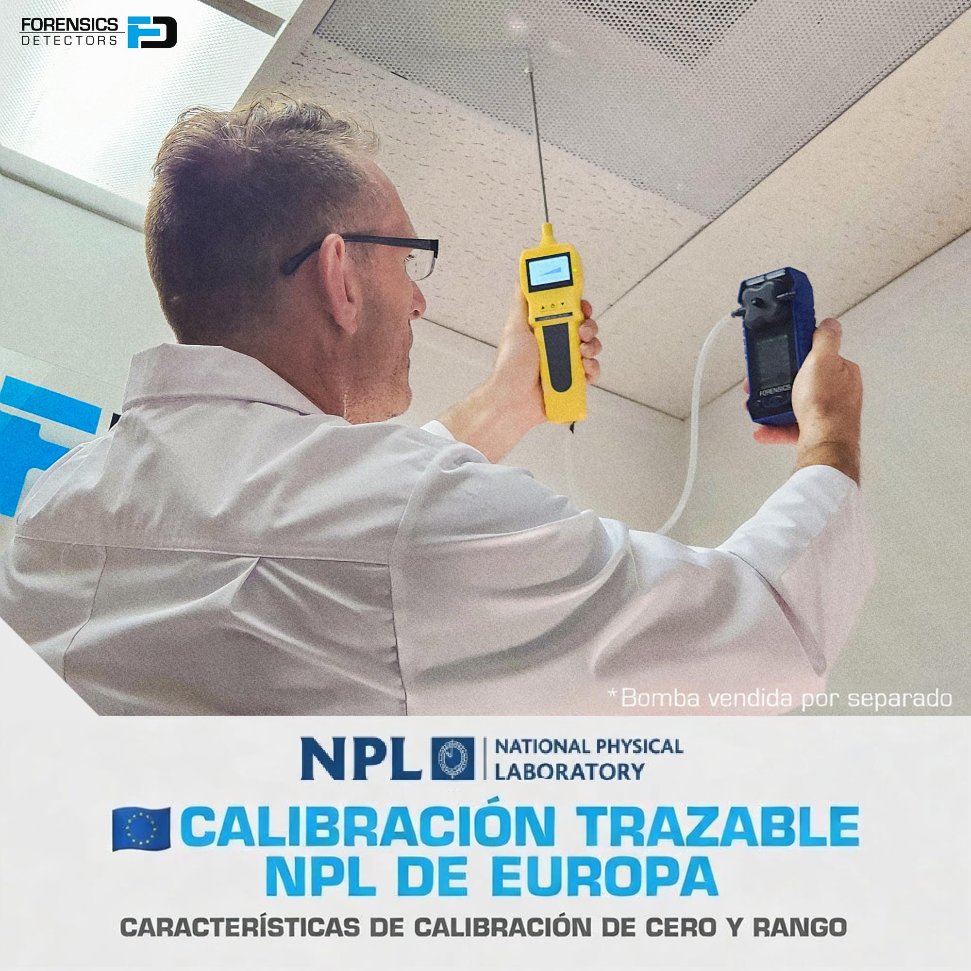 Detector de 4 Gases | Certificado de Calibración EU | O2, CO, H2S, LEL | Pantalla a Color | Batería Recargable de Iones de Litio