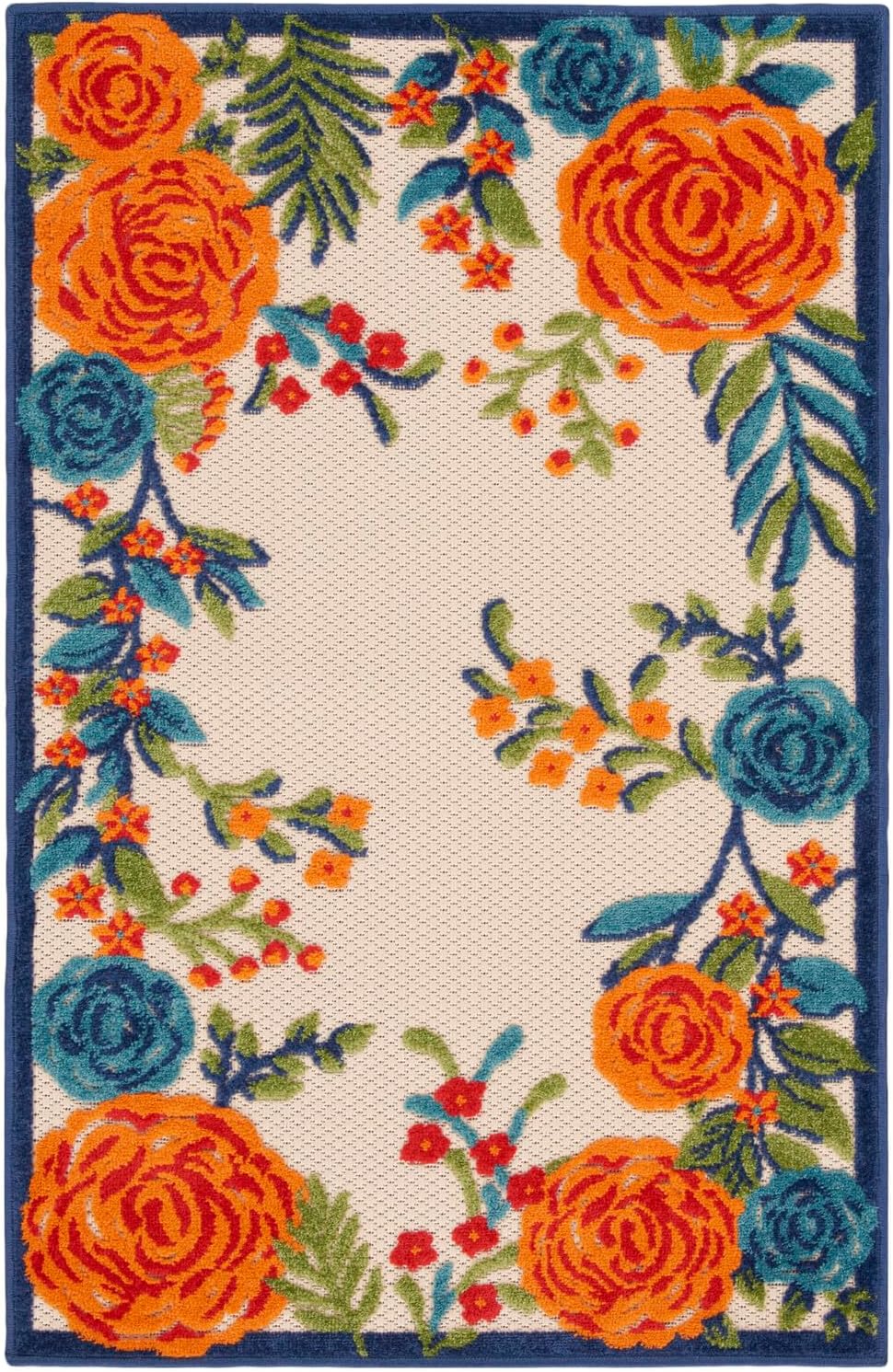 Amazon.com: Nourison Aloha Indoor/Outdoor Blue Multicolor 9' x 12' Area ...