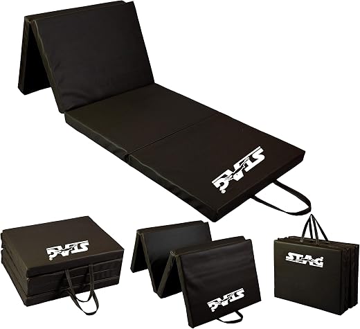 STAG Multi-Purpose Foldable Fitness MAT 180 CM X 60 CM X 30 MM | Use as Tumbling mat, Gymnastics Crash pad | Thick Foam | ...