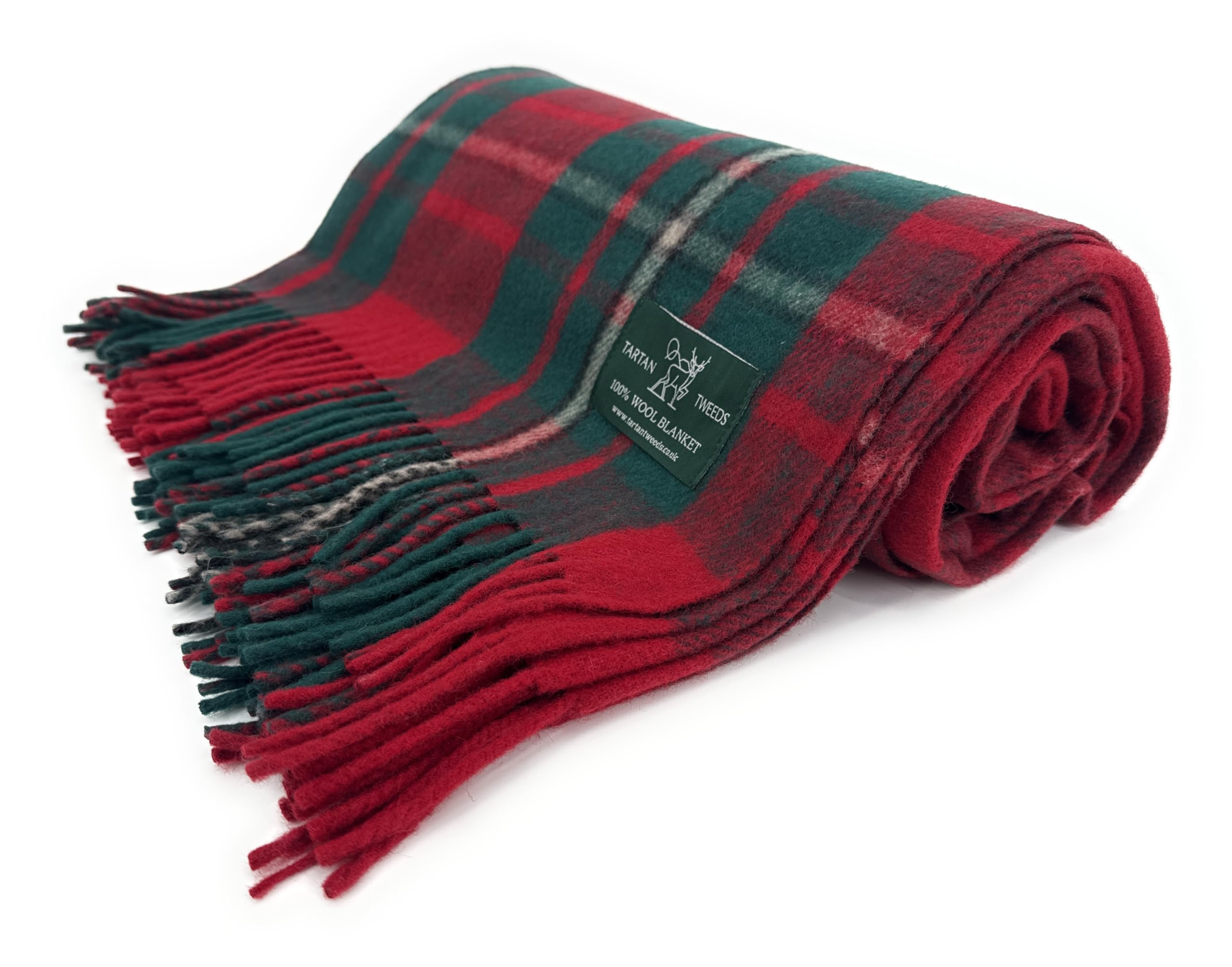 Tartan Tweeds Macgregor Large Wool Tartan Blanket, Fade Resistant, Bed, Cosy Sofa Throw (Macgregor)