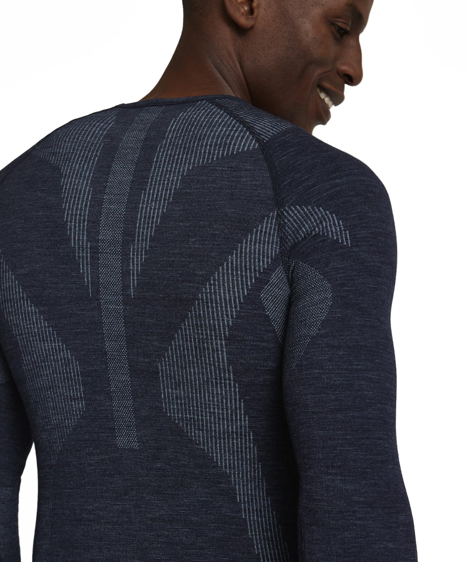 FALKE Mężczyźni Warstwa podstawowa (góra) Wool-Tech Round Neck M L/s Sh wełna materiał funkcjonalny szybkoschnące ciepłe 1 Sztuka, Niebieski Space Blue 6116, XXL