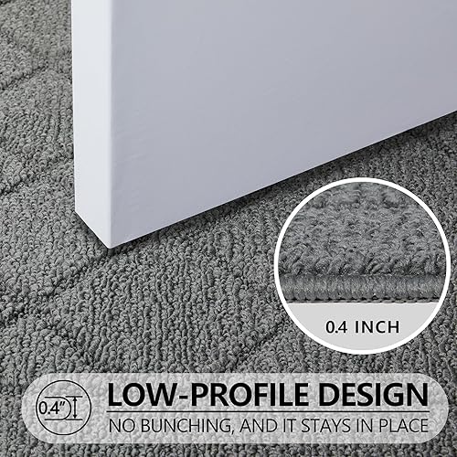 Miniatura 2 de REFETONE Tapete para interiores, tapete para puerta delantera y trasera, 20 x 32 pulgadas, parte trasera de goma antideslizante, tapete absorbente y