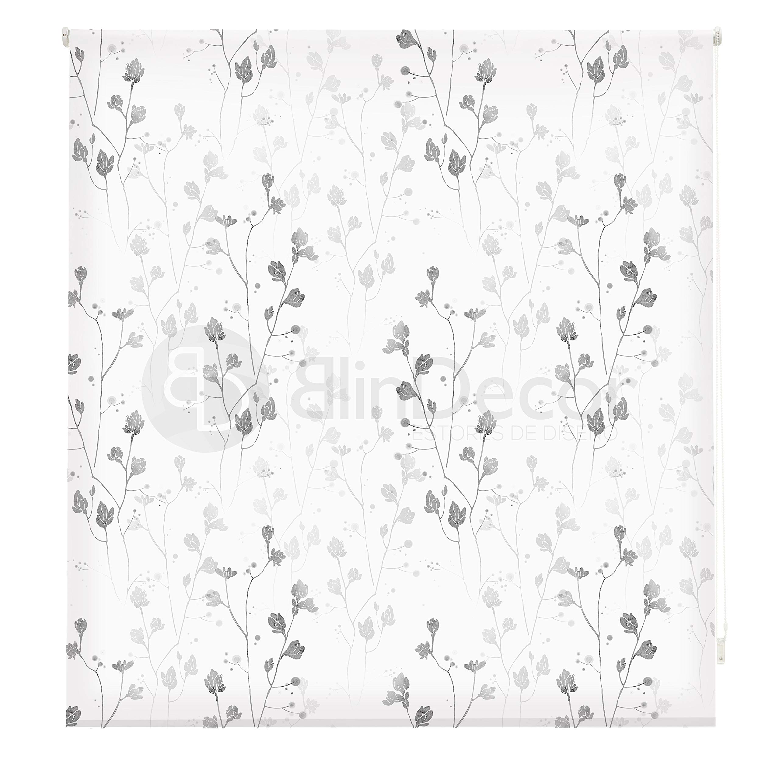 Blindecor Store Enrouleur translucide avec Impression numérique Fleurs Bloom, Store 170 x 180 cm (Largeur x Hauteur) Dimensions du Tissu 167 x 175 cm Store imprimé numérique