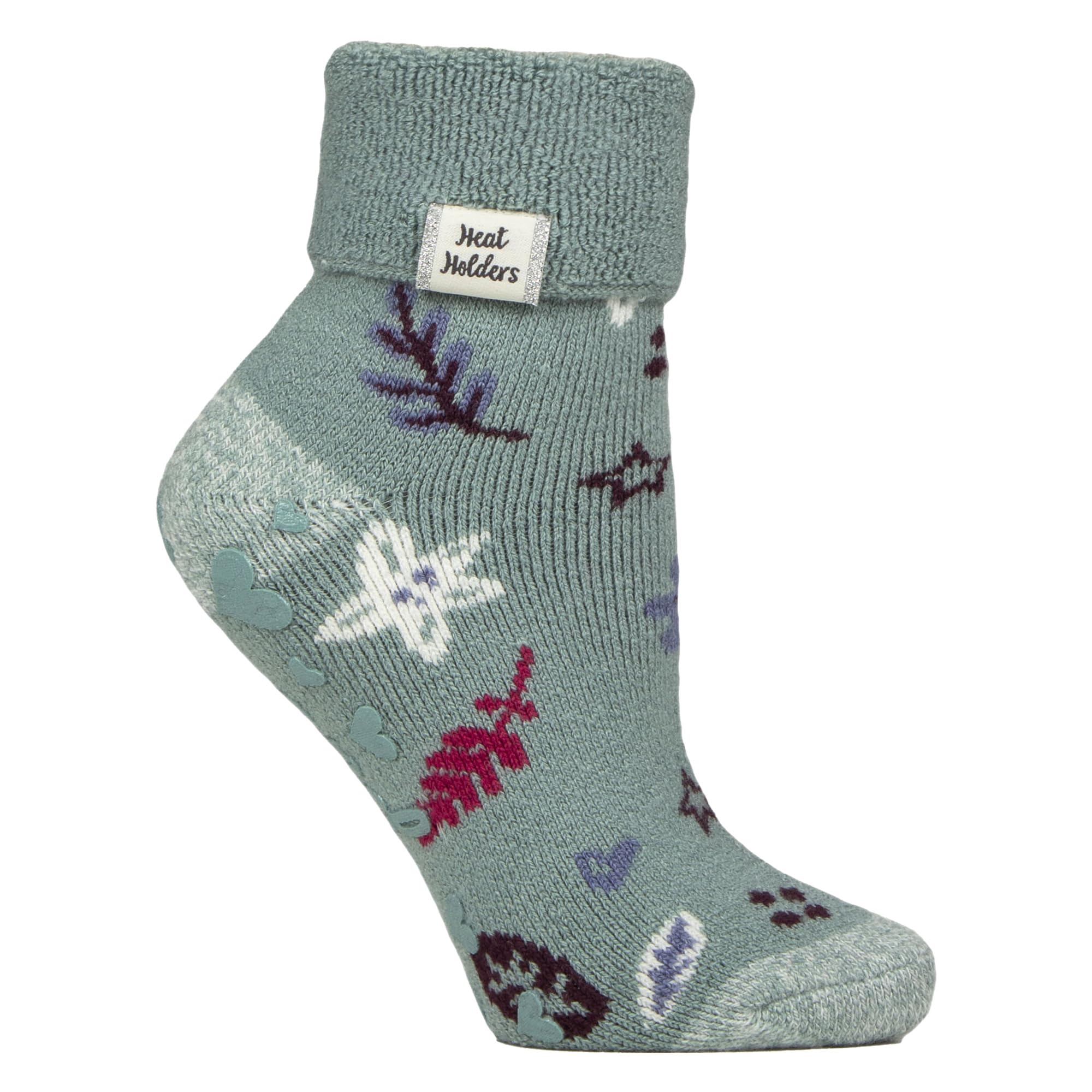 Heat Holders Women's Winter Bloom Cosy Socks With Turn Over Cuff Warm Fluffy Lounge Socks For Winter (Uk, Numeric, 4, 8, Regular, Regular, )