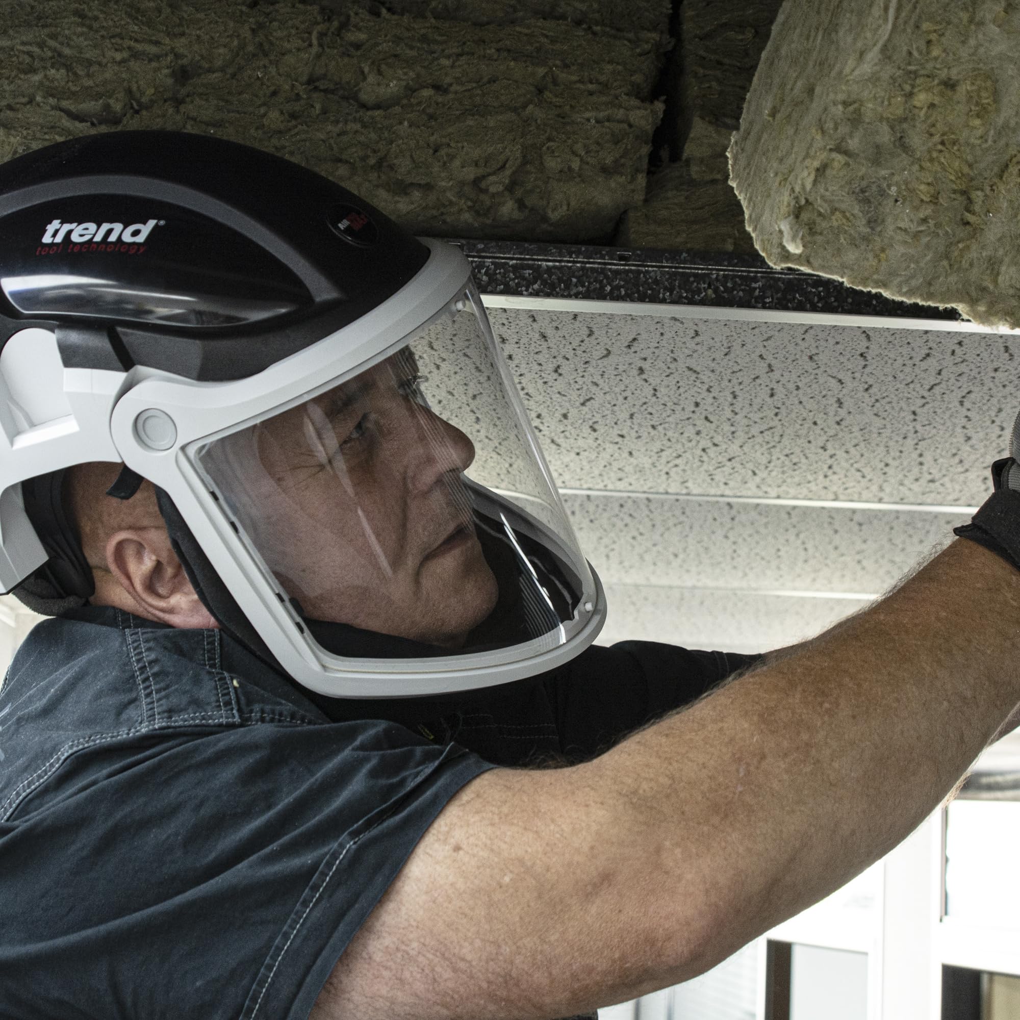 TREND Airshield Pro Max Vollgesichts-Atemschutzhelm mit Luftzirkulation und Kopf- & Augen-Schutz, AIR/PRO/M