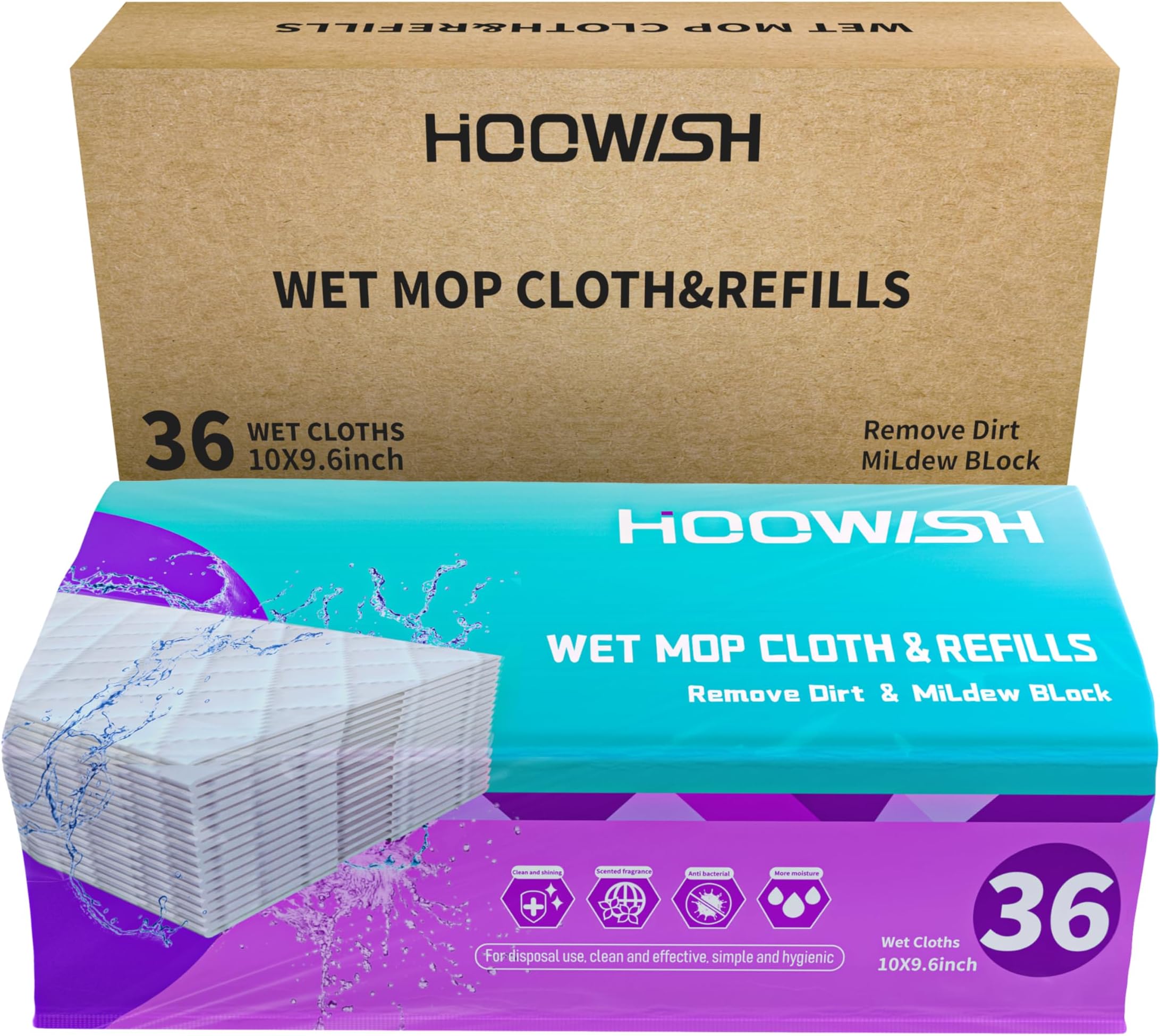 Amazon.com: Amazon Basics Wet Mopping Cloth Refills, 24 Count, Pack of ...