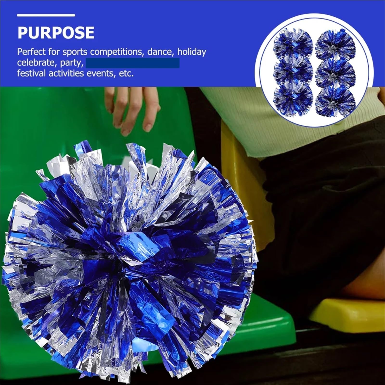 Lot de 14 pompons pom-pom girl en forme main Pour Cheerleading