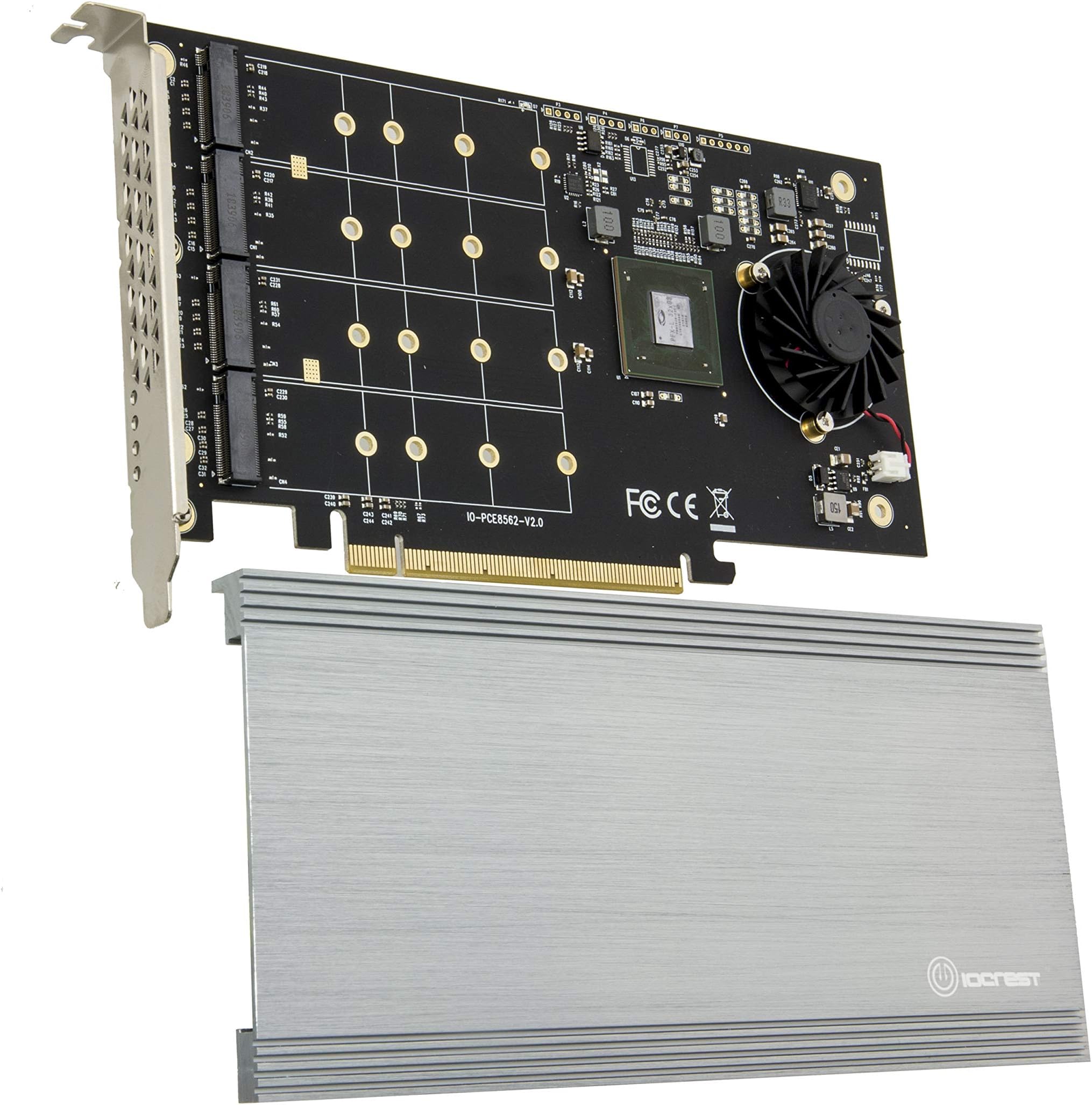 Amazon.com: Quad M.2 NVMe Ports to PCIe 3.0 x16 Bifurcation Riser ...