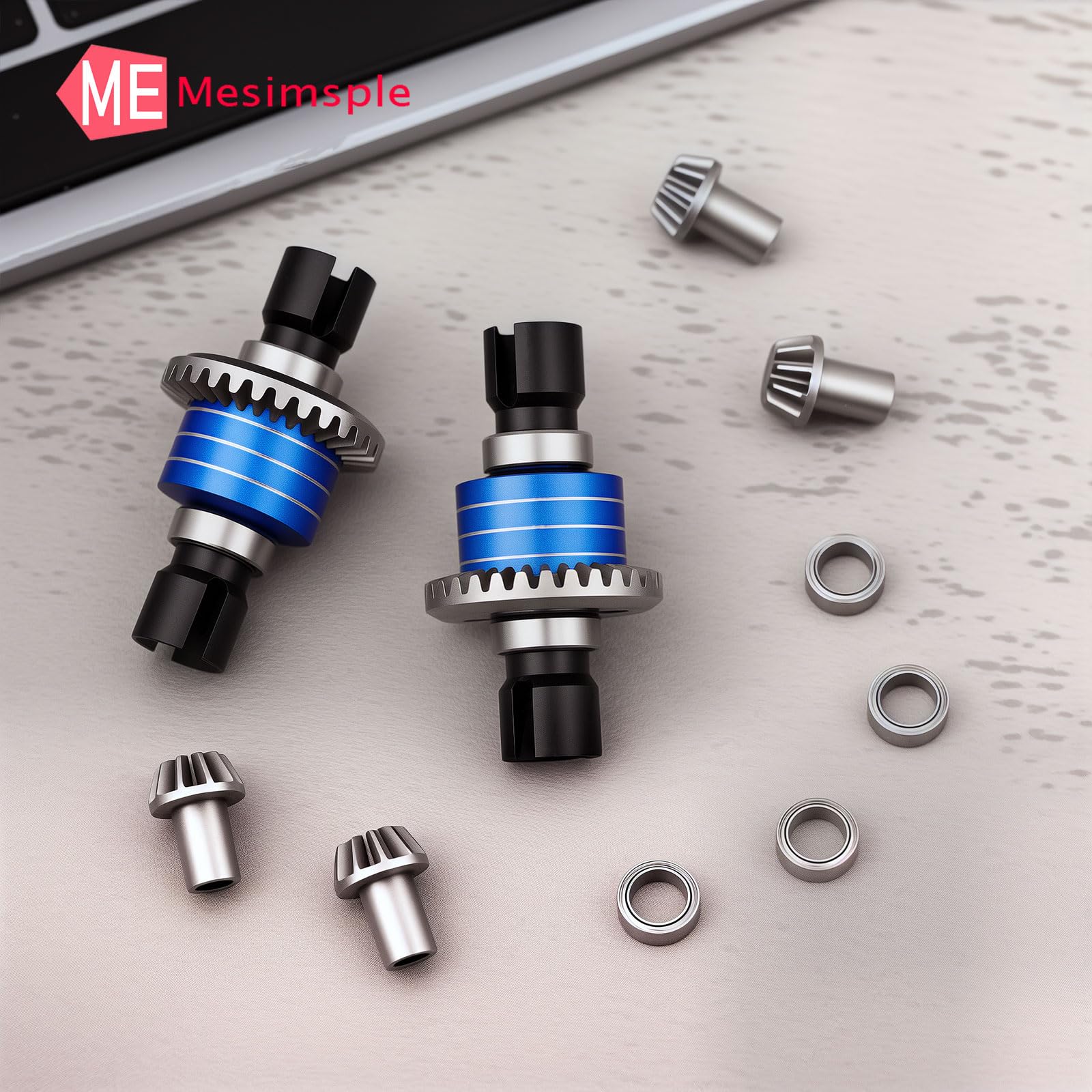 Mesimsple 45# Steel Front Rear Differential Diff Input Gear Set for MJX Hyper go 1/16 H16BM H16PL H16DR H16207 16208 16209 16210 H16 1/14 14301 14302 14209 14210 Series Upgrades Part Blue
