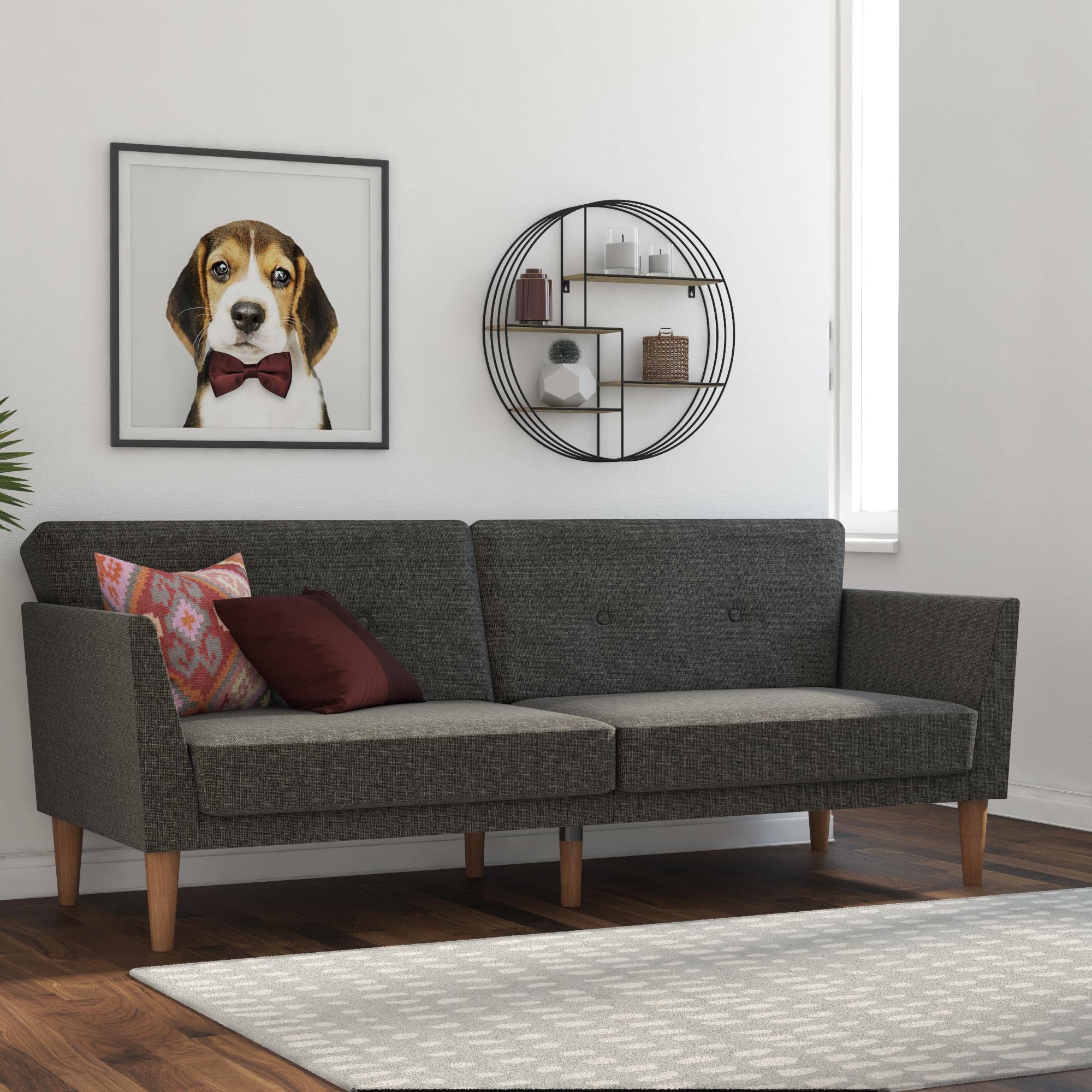 Novogratz Regal Sofabed Grey Linen