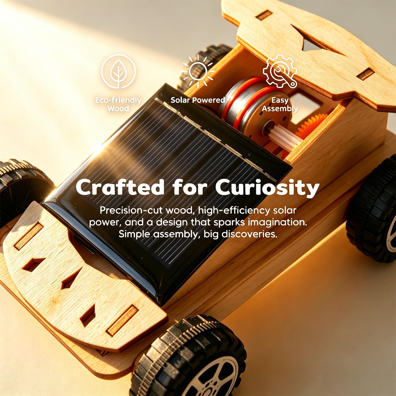 Solar Roboter Bausatz Kinder ab 8 Jahre, Holz Solar Spielzeug ab 8 9 10 11 12 Jahren, DIY 3D Holzpuzzle für Kinder, Wissenschaftliche Experimente Spielzeug für Jungen Mädchen