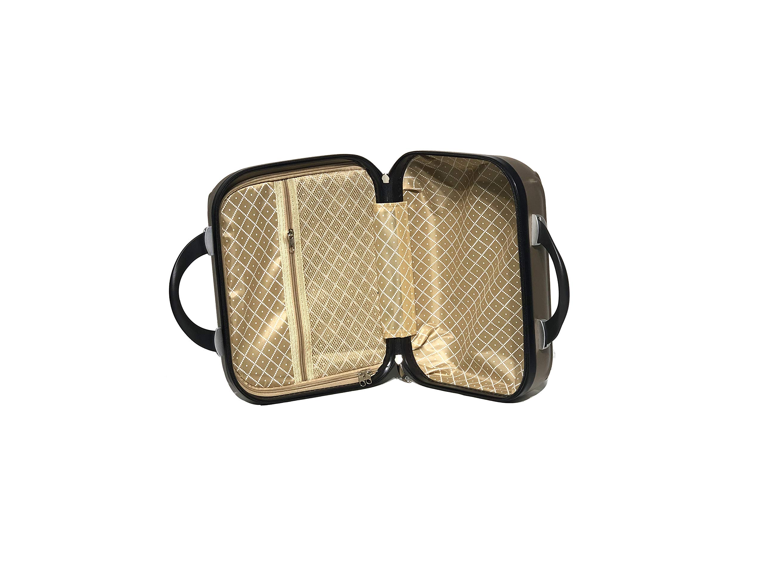 CELIMS La solución completa de Maletas de Viaje: Diversidad de Colores, Material ABS Robusto y Maniobrabilidad de 360 grados., champán, Lot de 4 Valises avec 2 Vanity, Maletas ABS