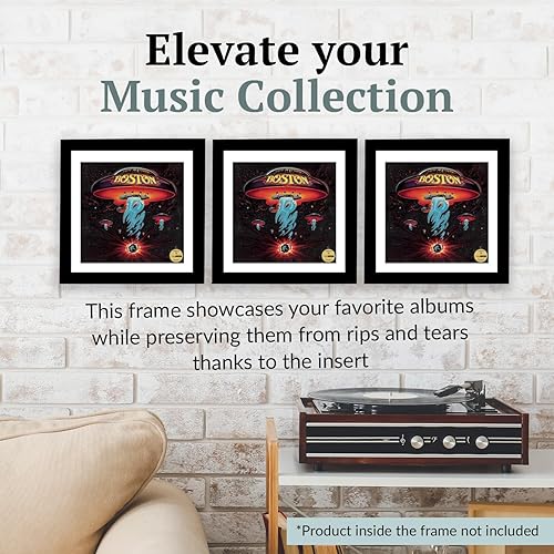 Miniatura 9 de Creative Picture Frames - Marco de vinilo LP de 12.5 x 12.5 pulgadas, soporte para portada de álbum de música, impresionante decoración artística de
