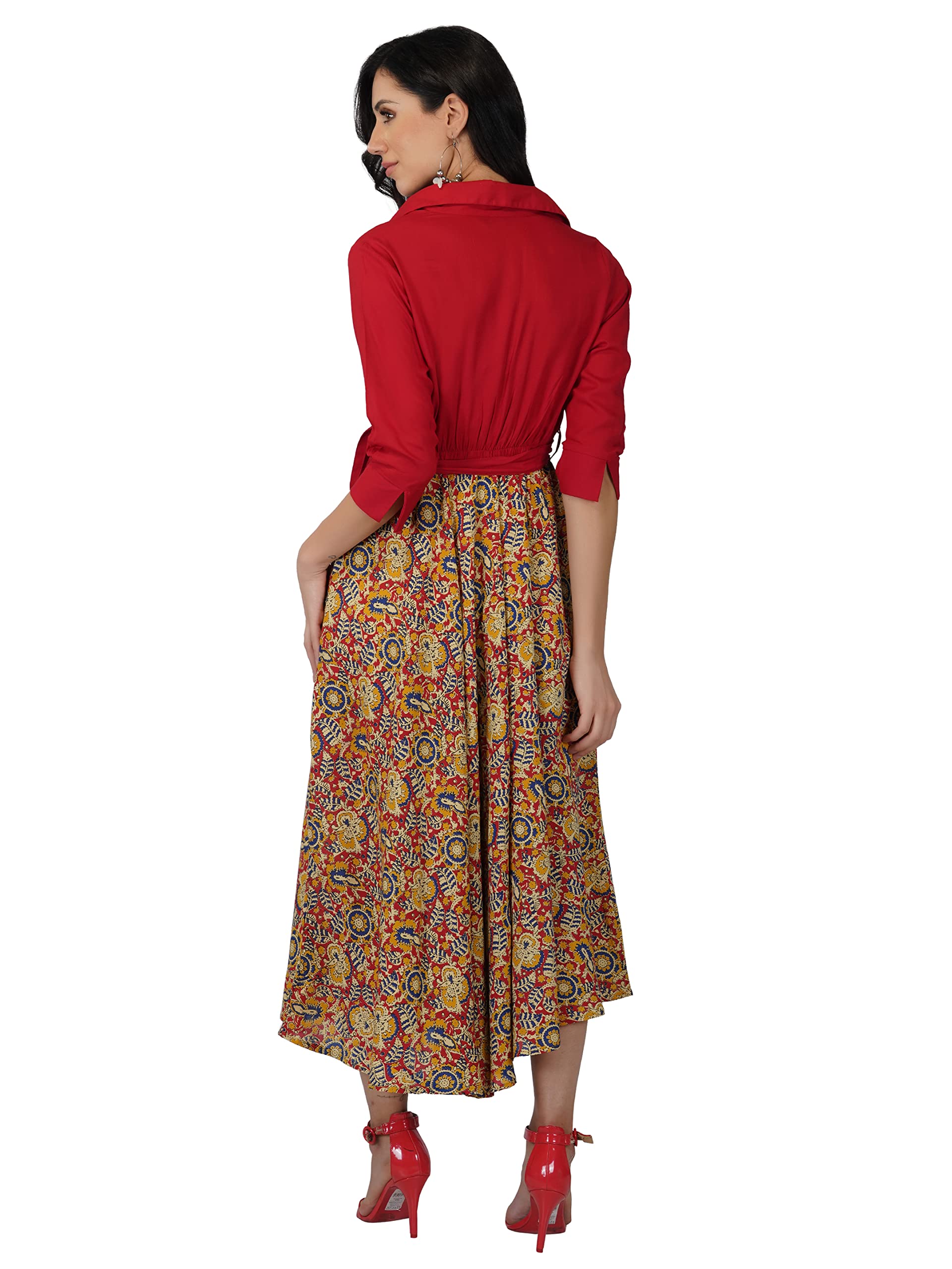 Rytras Dresses For Women || Western Dresses For Women || Dress For Women || Dresses (X-Large) Maroon