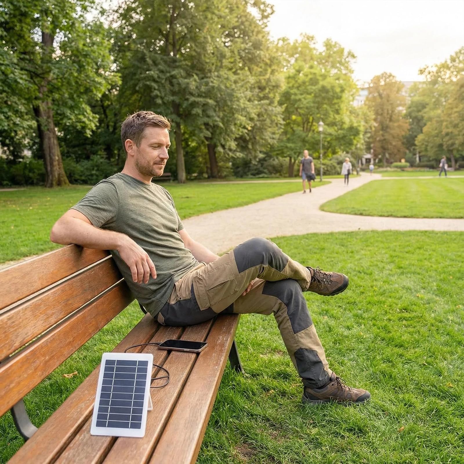 Przenośny panel słoneczny 2 W 5 V z portem USB, ładowarka solarna do telefonu i power banku, wodoodporny panel słoneczny IP65 na kemping, wędrówki, podróże na świeżym powietrzu, trwała rama epoksydowa