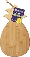 Vista 6 de Tabla Totally Bamboo de bambú para cortar y servir, en forma de caballo de mar, talla única , Pineapple