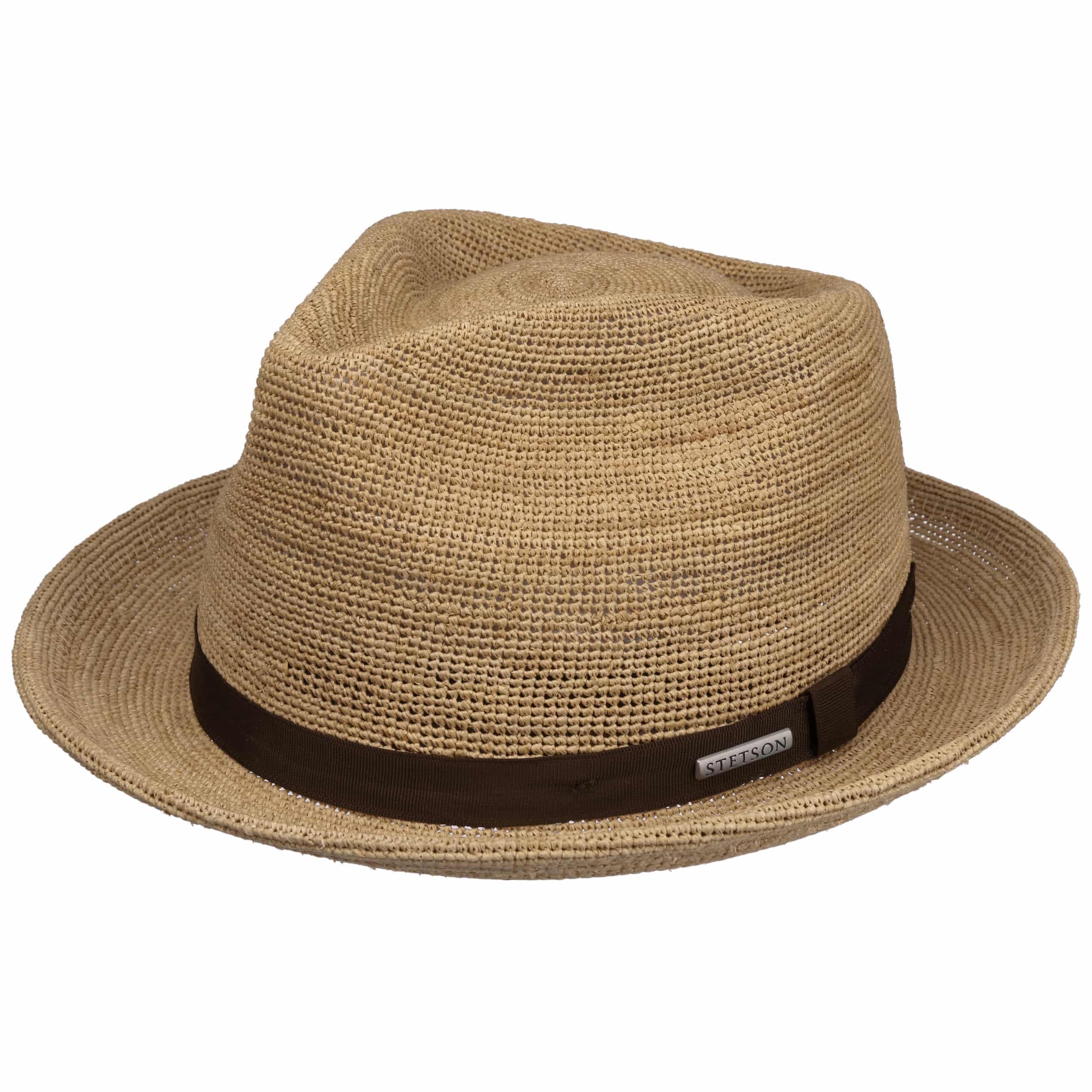 Stetson Sondova Crochet Raffiahut Naturfarbener Stroh Hut Player Hut Herren Damen Frühjahr Sommer