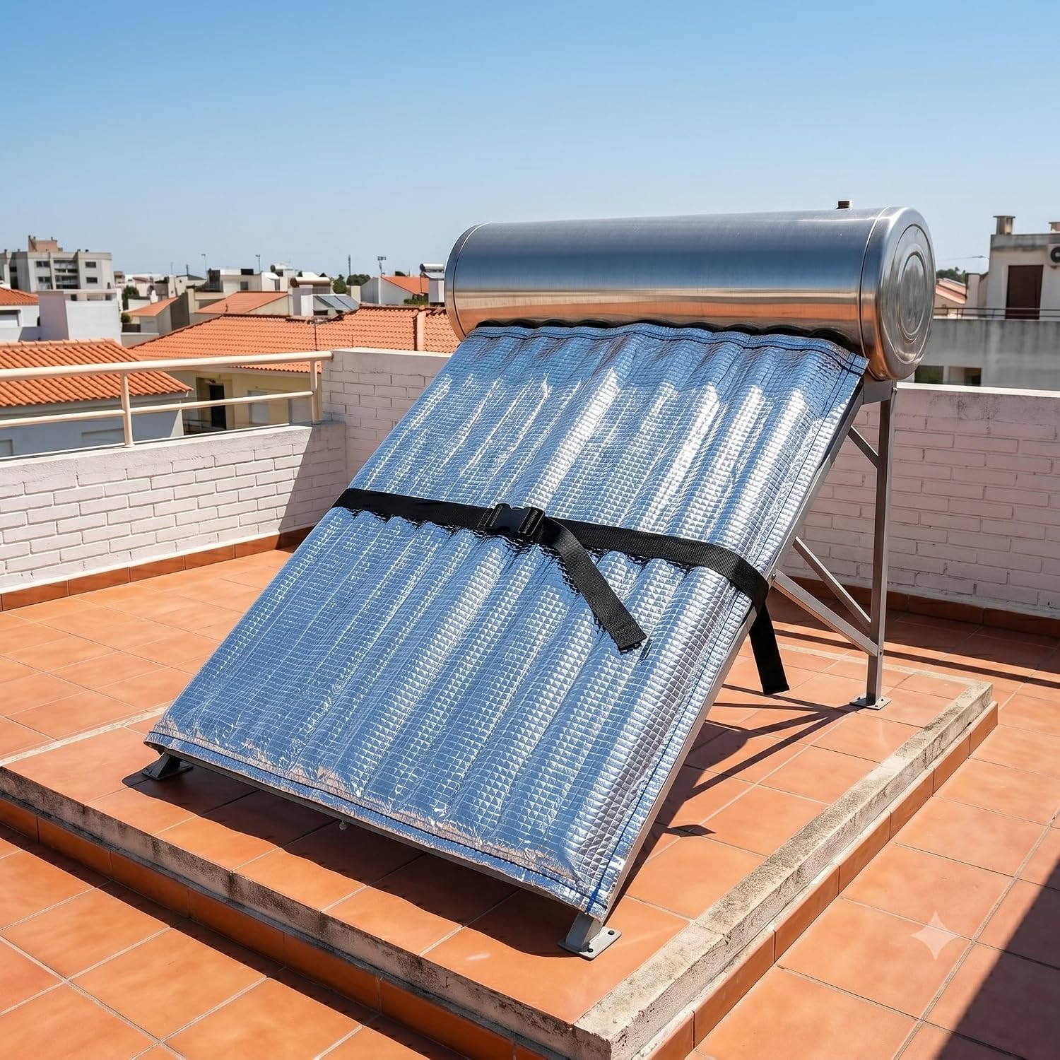 AURHA Solar Water Heater Cover 8 x 8 ft | Double Layer Heat Protection Sheet for Solar Tubes | Thermal Insulation Cover Prevents Overheating & Glass Tube Cracking | Universal Fit-image-45