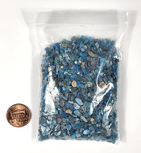 Miniatura 2 de HQRP Piedras pequeñas de apatita azul intenso, 3.53 oz (3.5 onzas), piedras preciosas pulidas, piedras preciosas naturales brillantes, muestras