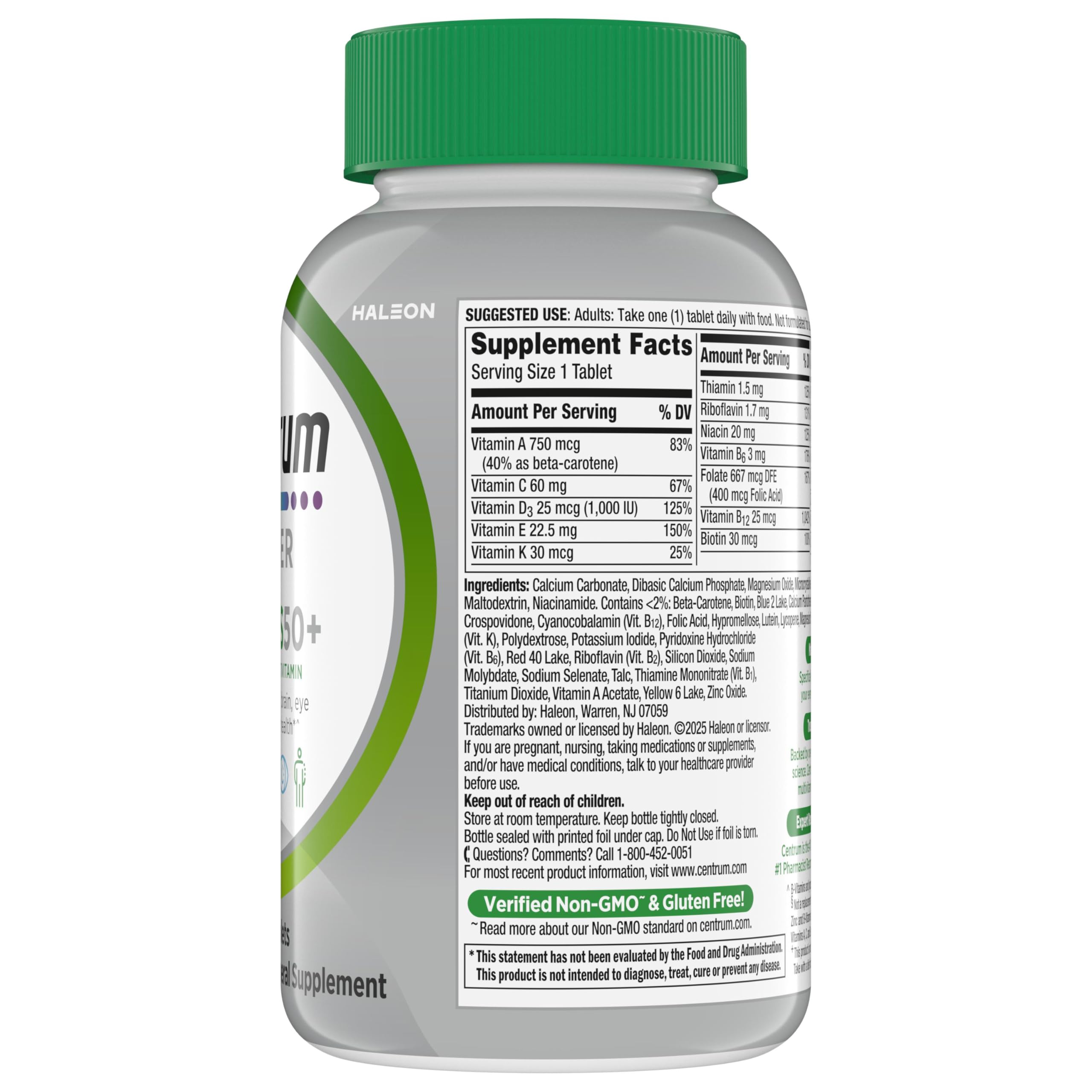 Centrum Silver Multivitamin for Adults 50 and Over, 220 Tablets — Amazon image 13