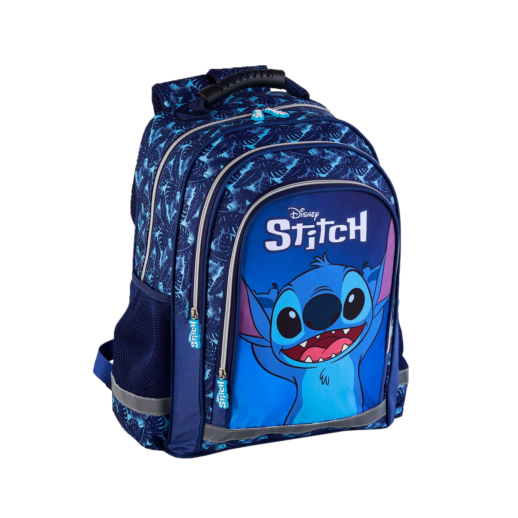 TOYBAGS Stich Mochila Doble Compartimento Adaptable A Carro 41,5 X 30 X 17 Cm Escolar Unisex niños, Negro, Grande