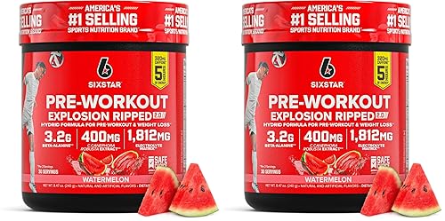 Six Star Pre-Workout Explosion,Watermelon (30 Servings)-Preworkout Energy Powder Supplement for