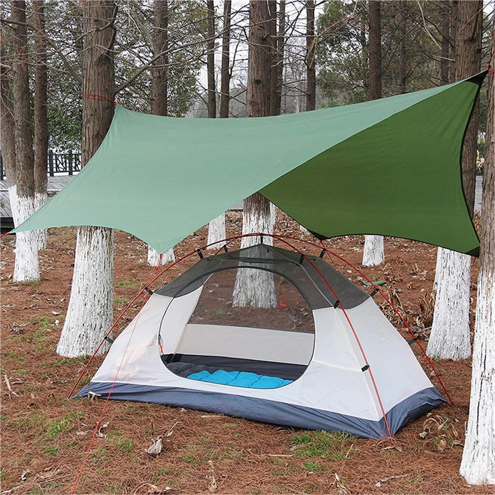 Abri de camping hexagonal grande bâche de pluie, pare-soleil portable, léger et imperméable