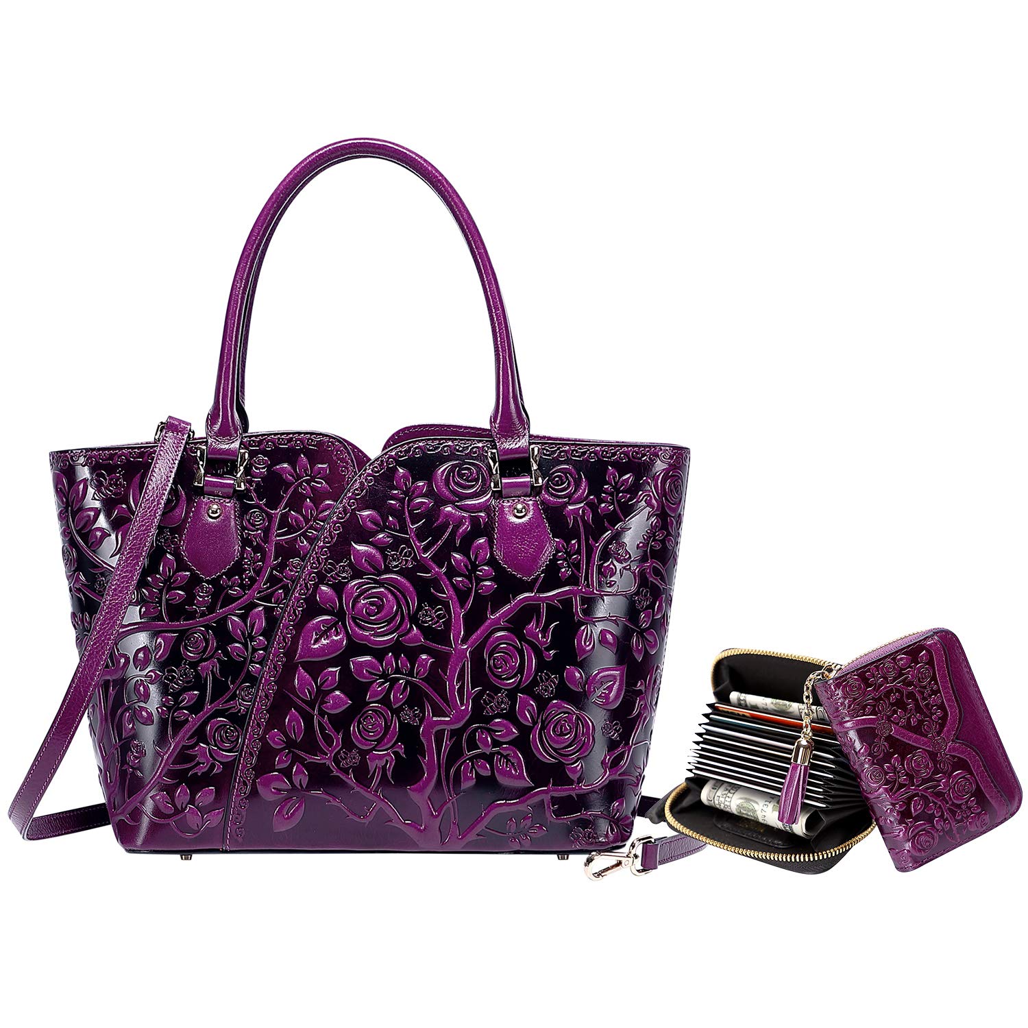 Designer Handbags For Women Floral Purses Top Handle Handbags