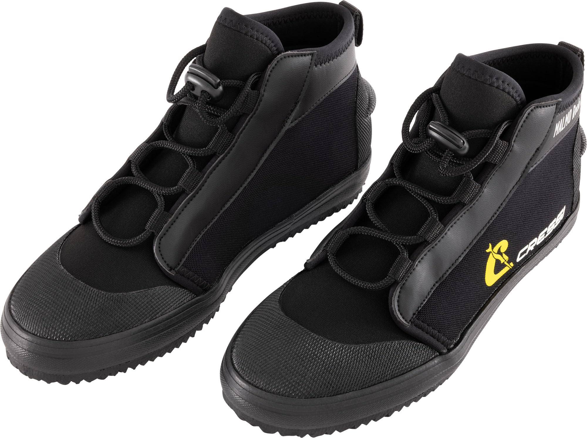 CRESSI Malmo Rock Boots 3mm - Scarponcini Unisex in Neoprene Nero 3mm con Suola Rigida Total Grip Massima Protezione per Immersioni e attività Acquatiche Varie