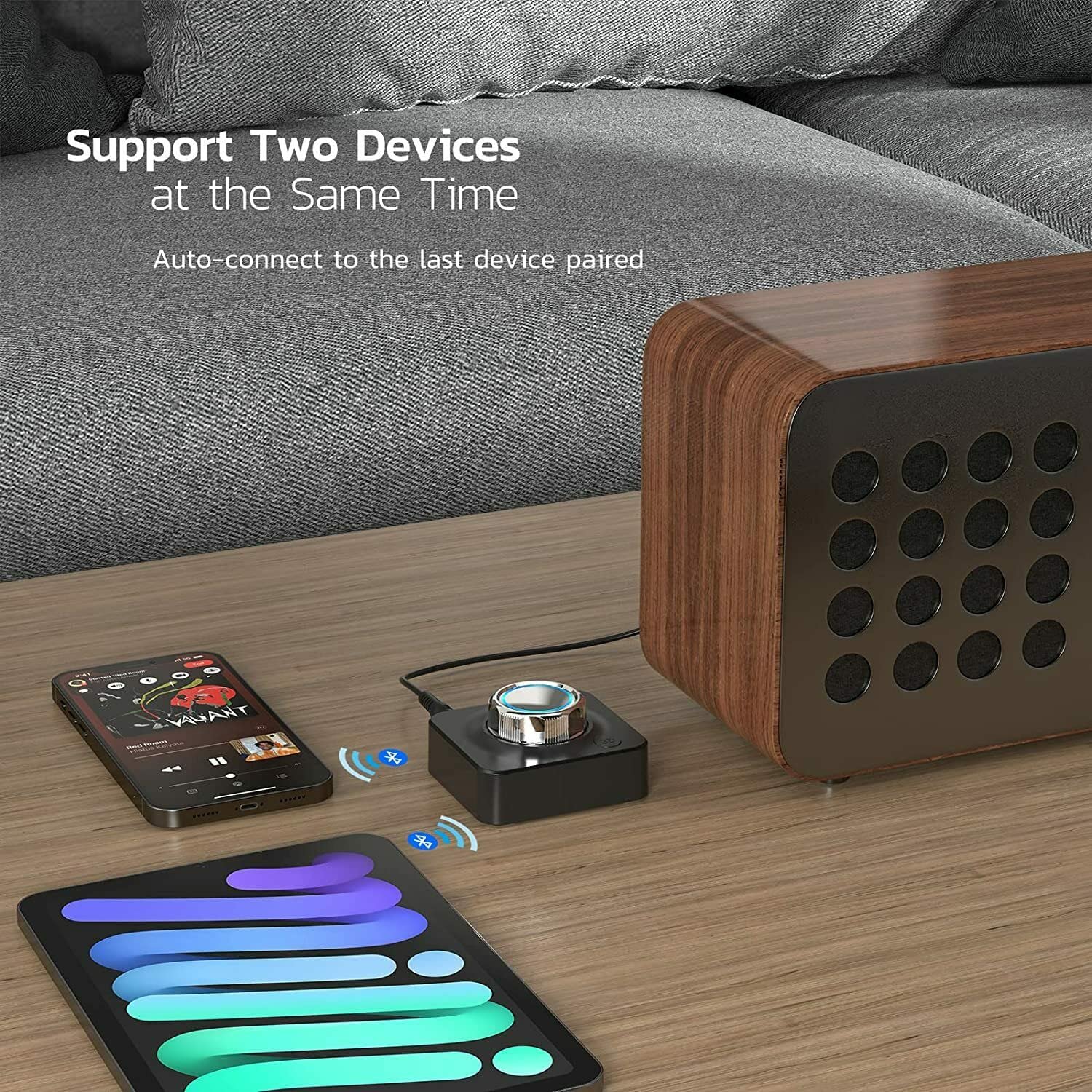 Récepteur Bluetooth USB 5.0 2,4 GHz sans fil 3,5 mm AUX vers adaptateur audio stéréo 2RCA