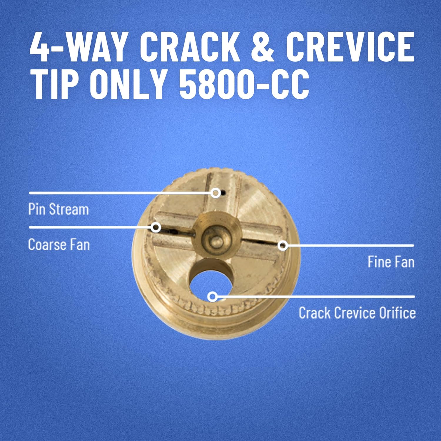 B&G - 4-Way Crack & Crevice Tip Only 5800-CC (22049467) – for Primeline Sprayer and AccuSpray Elite – Pinpoint Injection for Voids, Gaps, and Hidden Pest Harborages