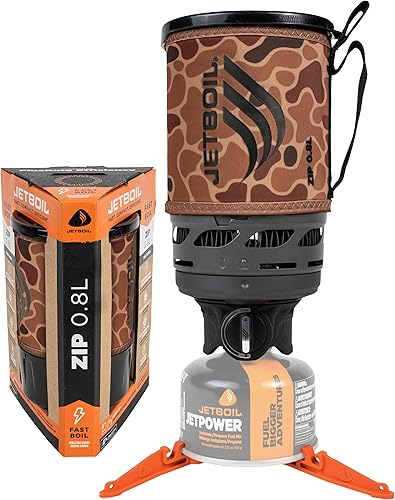 Miniatura 8 de Jetboil Estufa portátil de hervir rápido con cremallera de 0.8 L con botón de encendido fácil de girar para mochileros y campamentos, quemador de