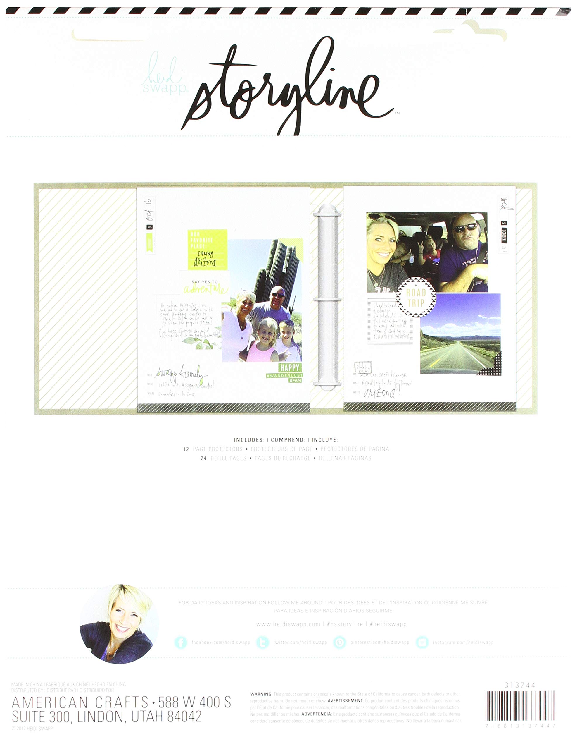Heidi Swapp 313744 Refill Pack HS-Storyline-8.5 x 11 (36 Pieces), Multicolor