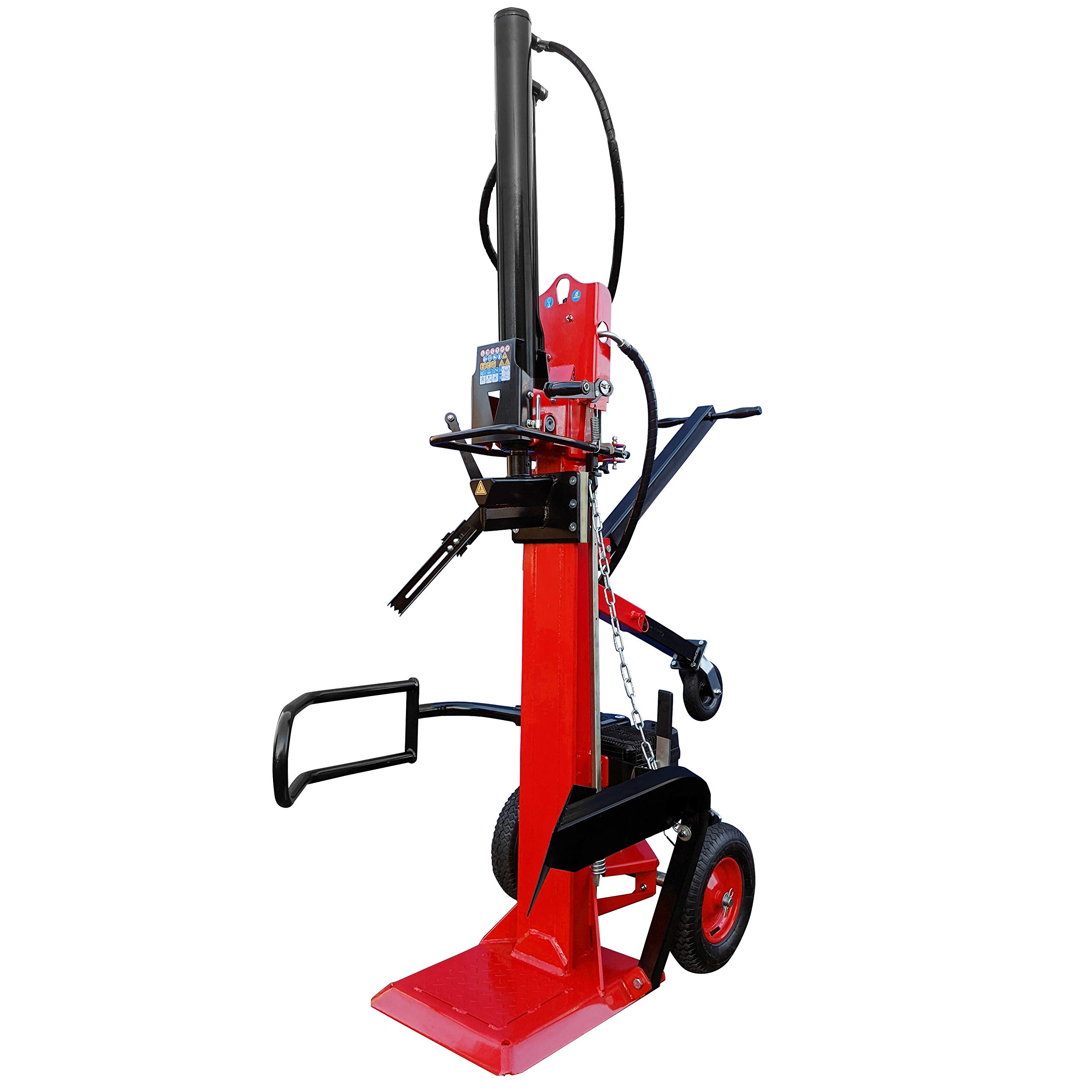 CROSSFER Holzspalter LS22T-G10.0/22 Tonnen Spaltkraft / 110 cm Spaltlänge/Benzinmotor 10 PS 4 Takt OHV luftgekühlt / 2 Hand Bedienung/große Luftbereifung/hohe Spaltkraft