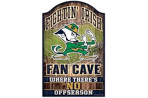 Wincraft NCAA Notre Dame Fighting Irish Fan Cave Design Wood Sign