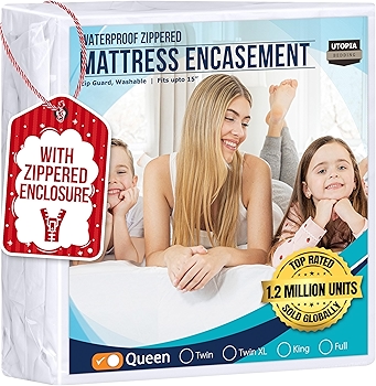 Utopia Bedding Waterproof Queen Mattress Encasement