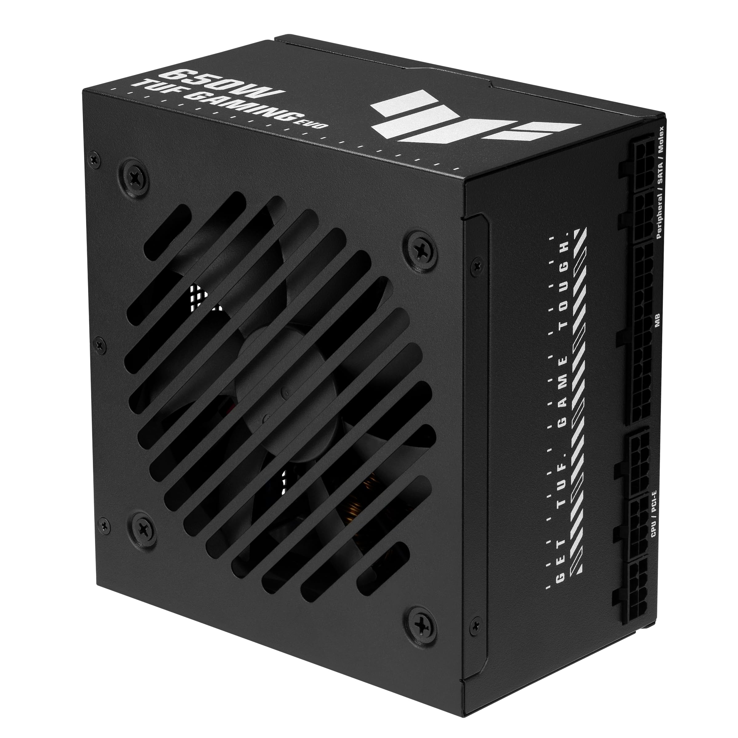 ASUS TUF Gaming 650W Bronze Evo - Bloc d'alimentation (650 Watt, ATX 3.1, entièrement modulaire, 80 Plus Bronze, Certification Militaire, roulements à Double Bille, revêtement PCB, 6 Ans Garantie)