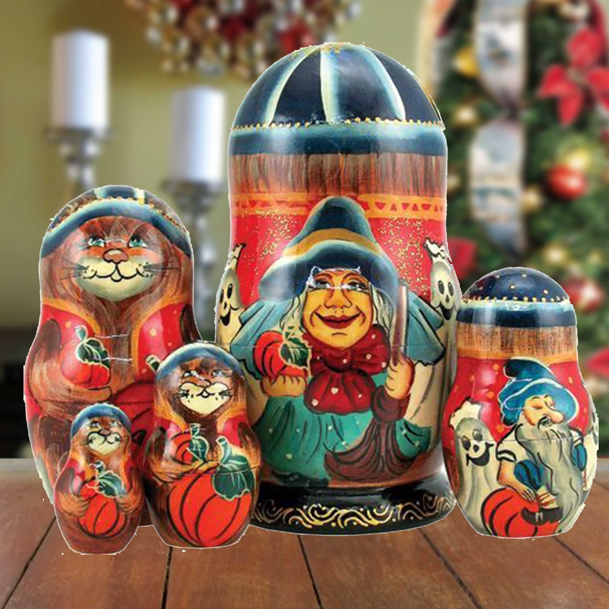 5-Piece Halloween Nesting doll Set by G.DeBrekht 130221