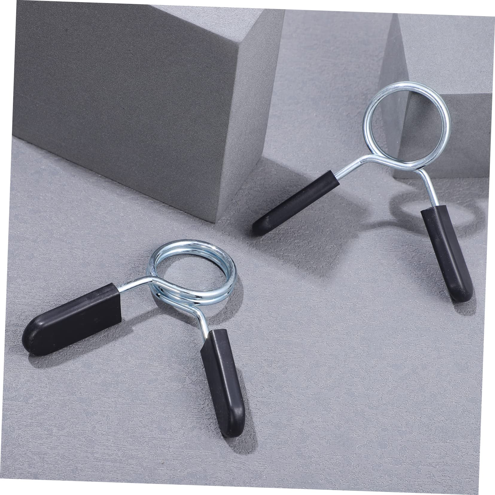 Gogogmee Barbell Collars Weight Clips Dumbbell Clamps Spring Clip Collars Stainless Steel Equipment 12 Pcs