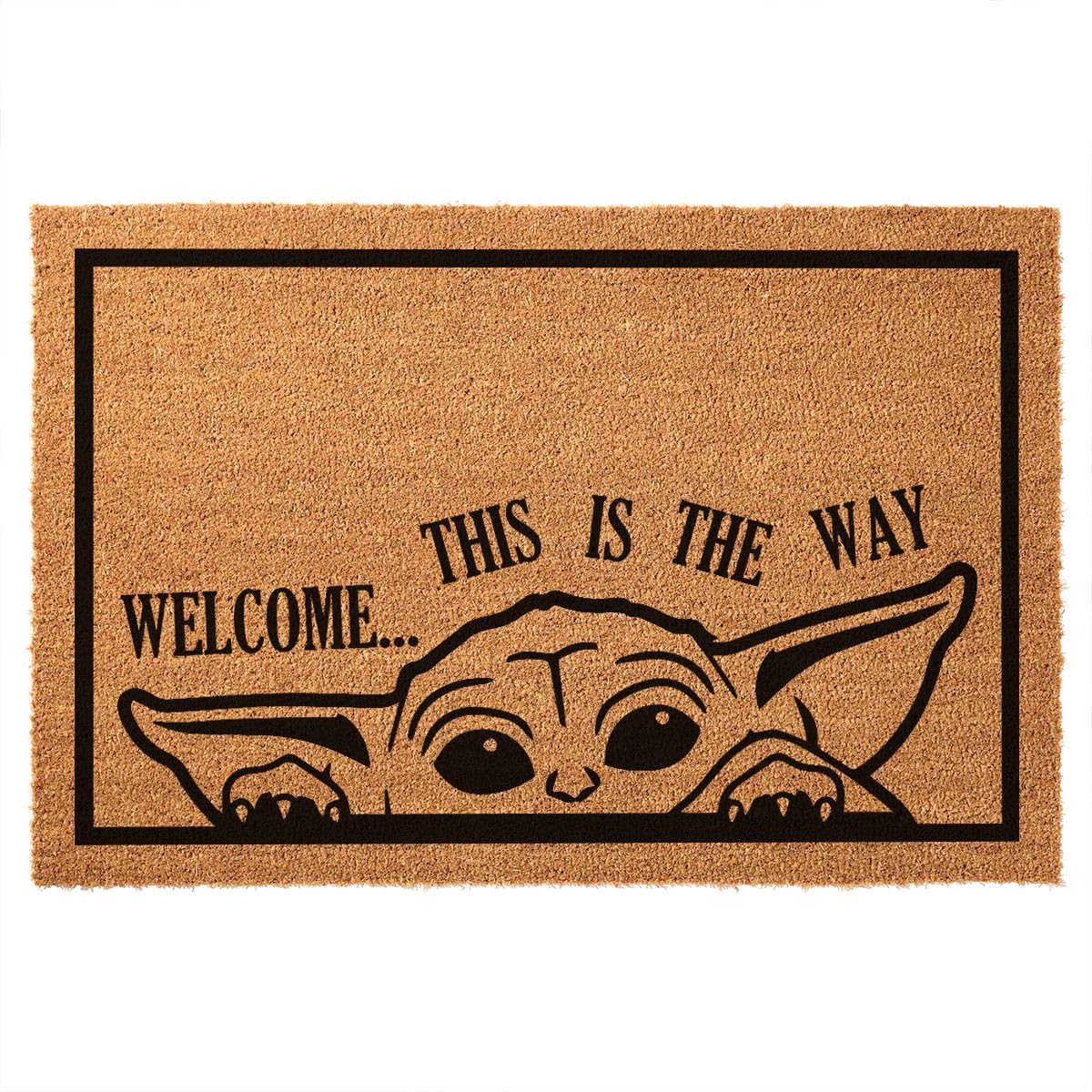 Photo 1 of Funny Coir Welcome Mat - 'This Is The Way' Front Porch Decor - Non-Slip Outdoor Doormat, 23.6x15.8 inch