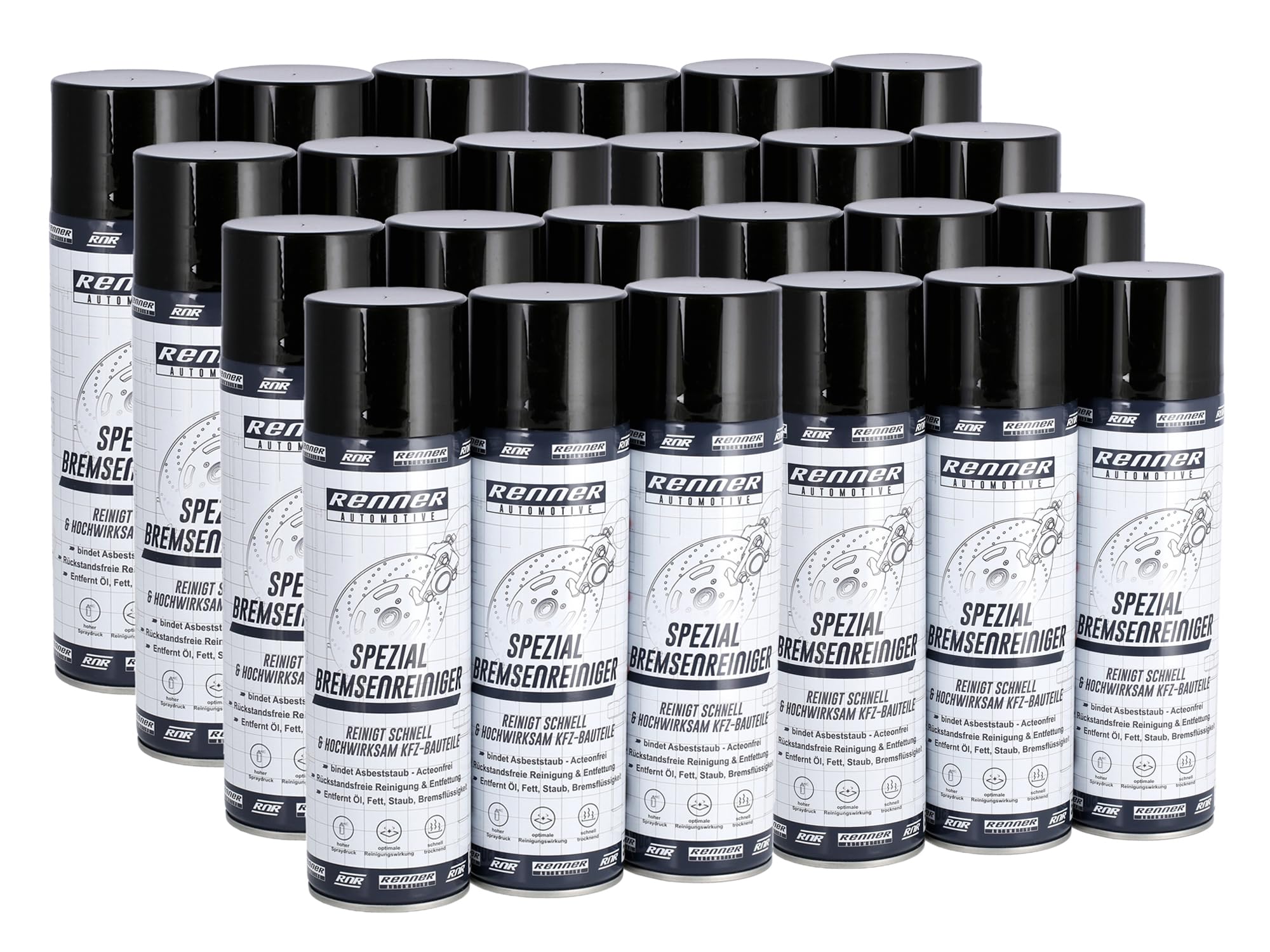 Renner Lot de 24 nettoyants spéciaux pour freins 500 ml
