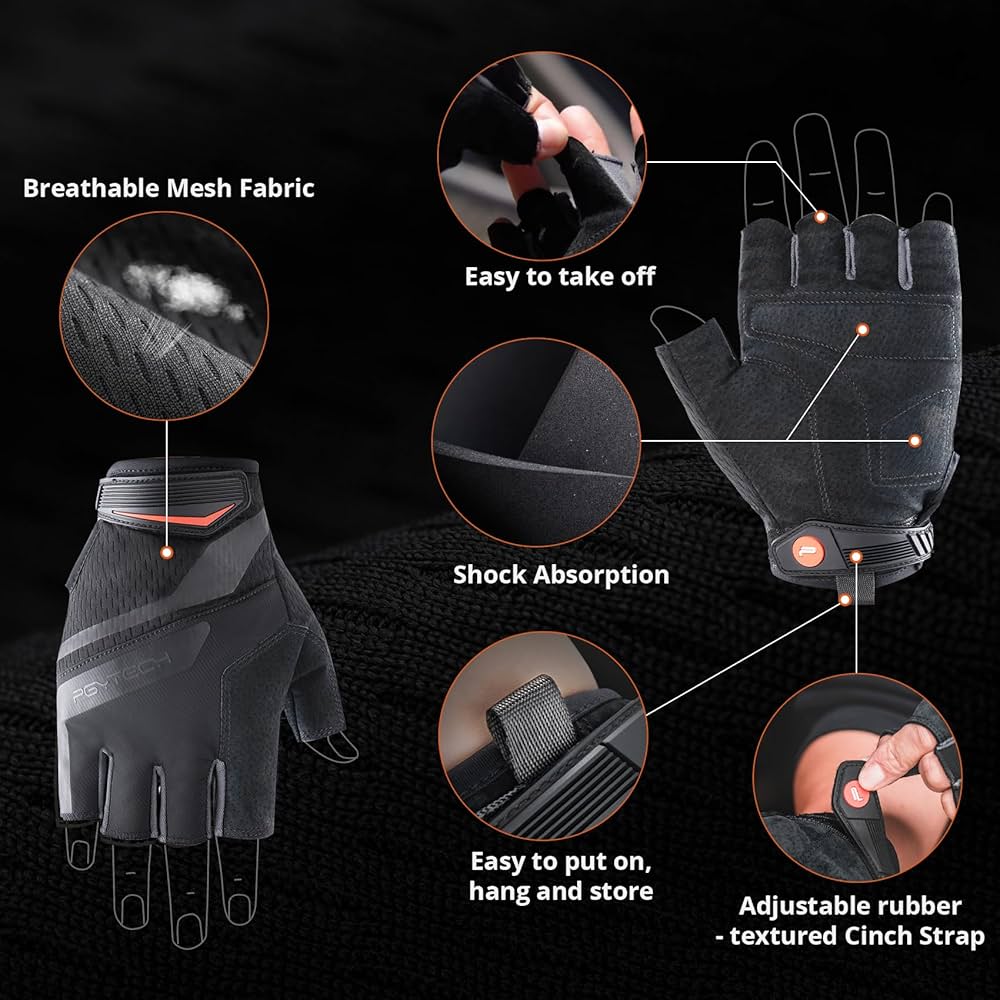 Guanti Senza Dita In Vera Pelle PGYTECH - Antiscivolo, Traspiranti Per Fotografia, Ciclismo, Outdoor | Uomo/Donna