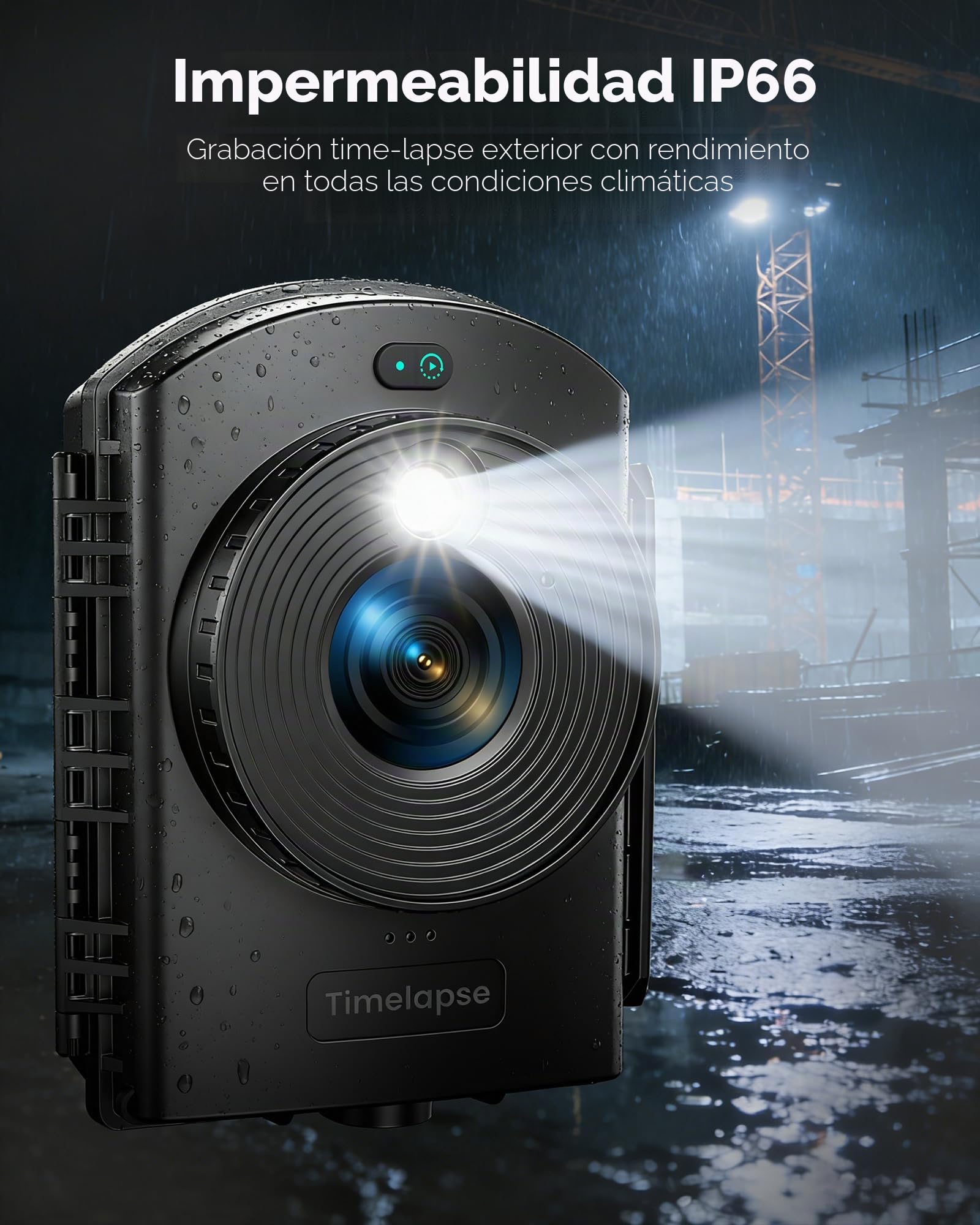 Cámara Timelapse para Exteriores con Tarjeta de 64 GB, 1080P AVI Videos y Fotos Time Lapse Camera de Grabación de 180 Días, Cámara de Lapso de Tiempo con Posicionamiento IR para Construcción, Plantas