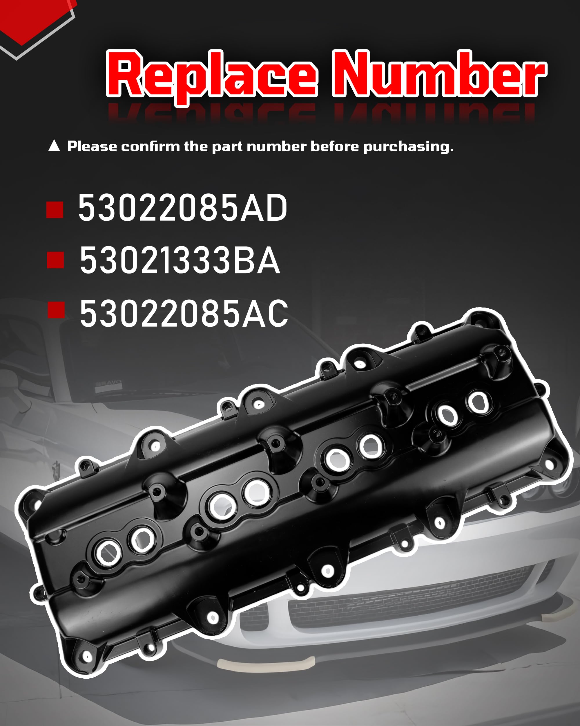Zestaw aluminiowych osłon zaworów silnika kompatybilny z Jeep Grand Cherokee Wrangler Commander Dodge Charger Challenger Durango Ram Chrysler 300 Aspen 1500 2500 3500 4500 5500 5,7 l 6,4 l V8 2006