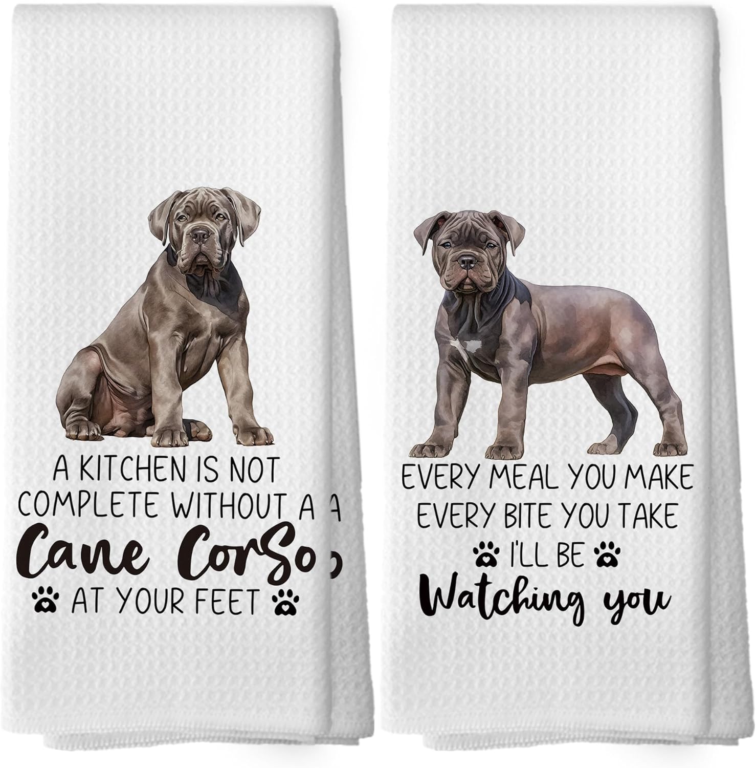 Cane Corso Kitchen Towels - Cane Corso Gifts Dish Towels,Dog Mom Lovers Gifts Decorative Absorbent Dishcloths Hand Towel Set of 2 for Kitchen Decor 16x24 Inches