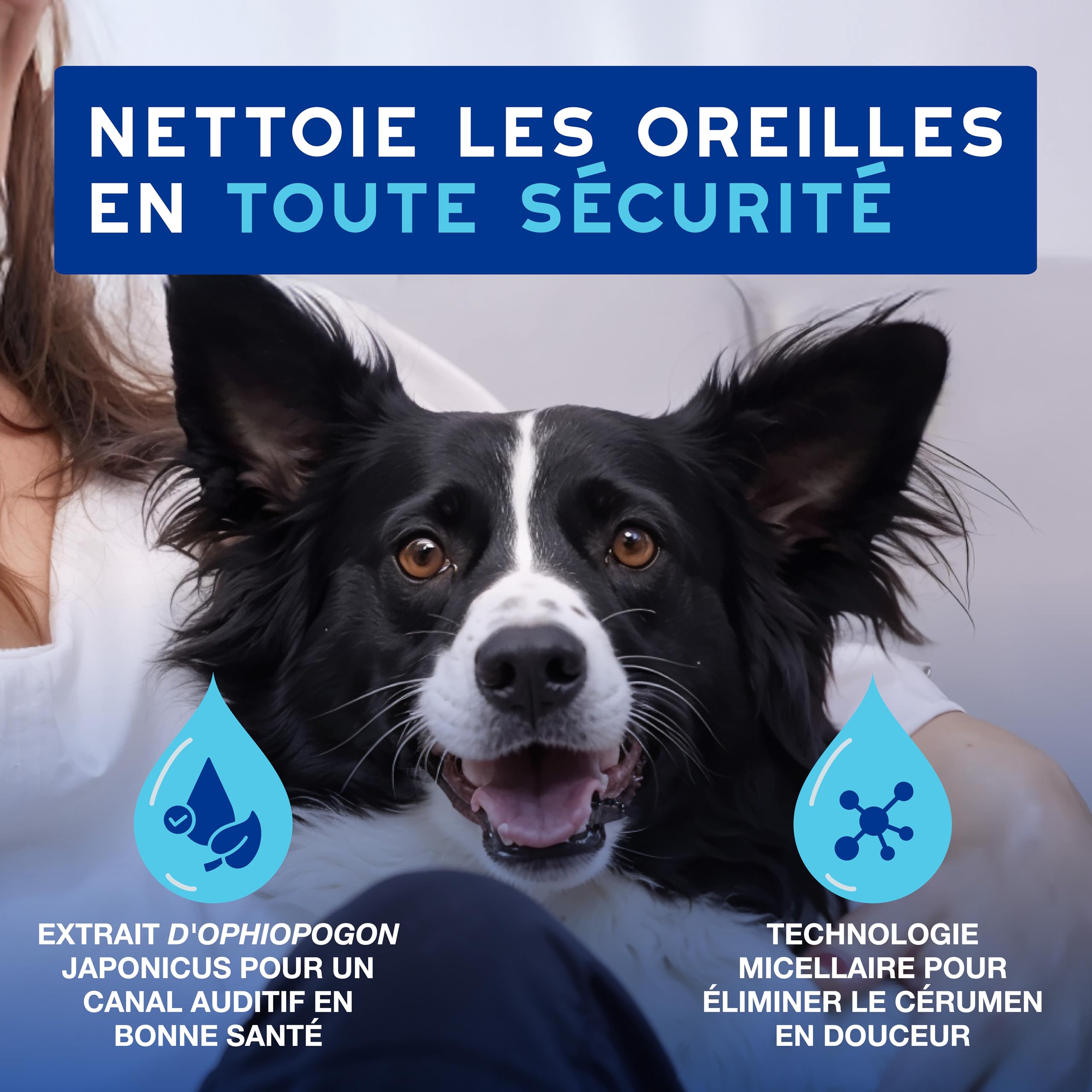 DOUXO Skin & Coat Spa - Ultra-Safe nettoyant auriculaire pour Chiens et Chats, 120 ML, nettoie l'oreille en Toute sécurité, Formule respectueuse de la Peau.