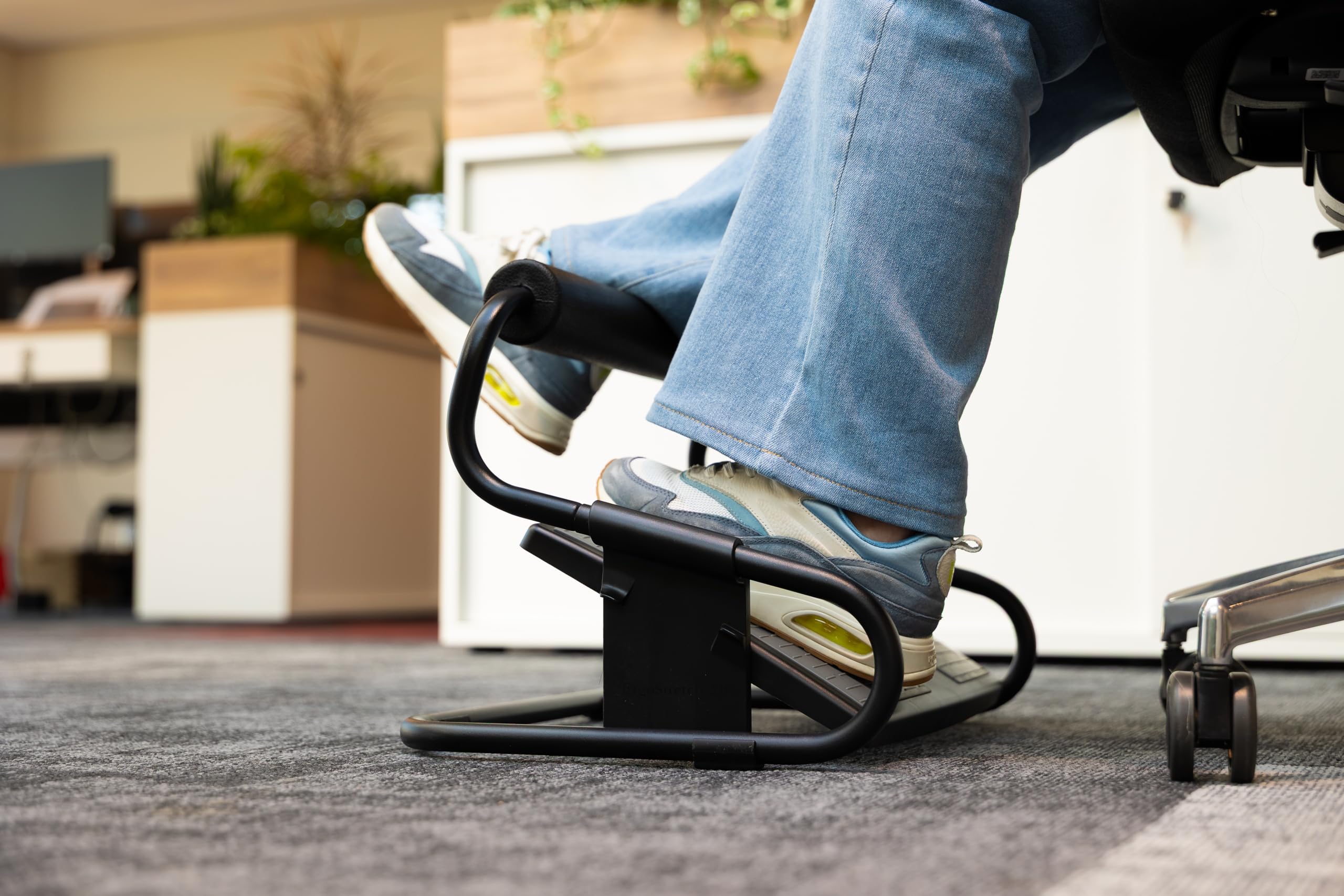 Ergonomische Fußstütze, Schwarz/Grau, Verstellbar