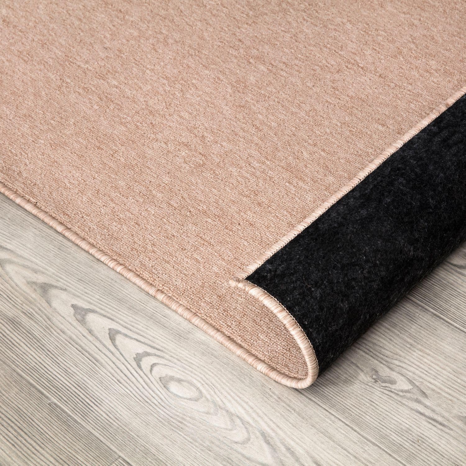 TT Home Tapis Pile Courte Chambre Adulte Salon Bohème Unis Scandi, Couleur:Beige, Dimension:280x380 cm