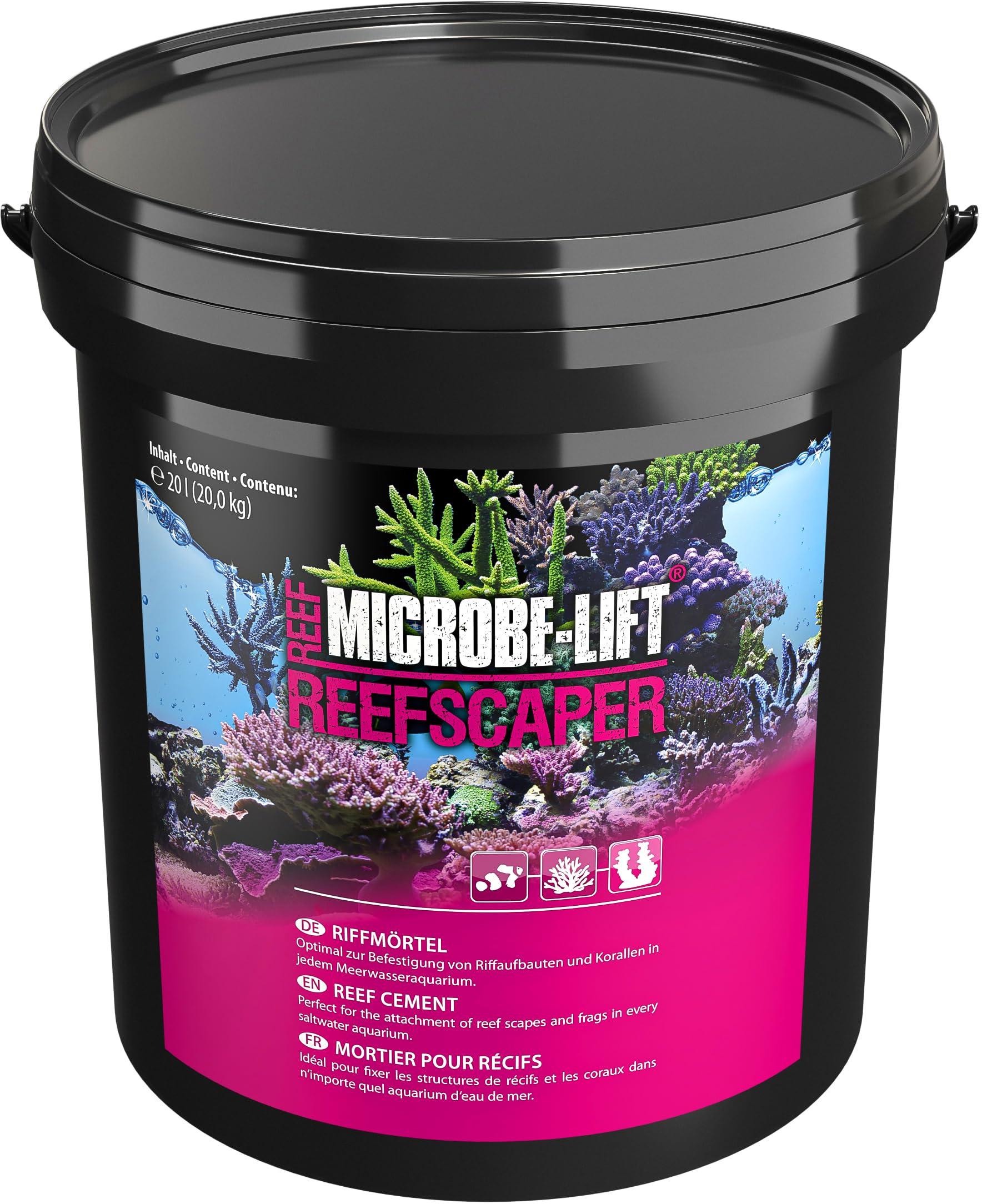 ARKA Reefscaper - 20 kg - Professioneller Riffmörtel ideal zur stabilen Befestigung von Korallen und Riffstrukturen in Meerwasseraquarien, einfach in der Anwendung.