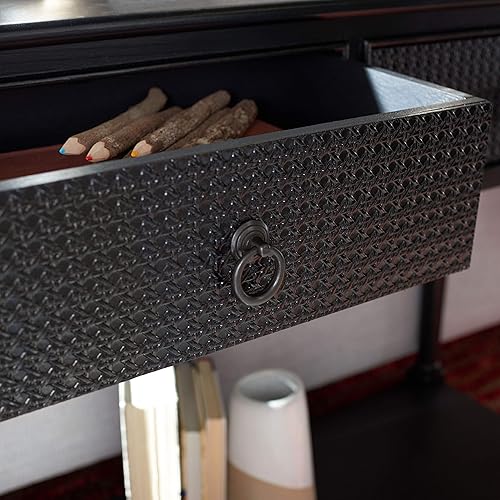 Miniatura 4 de Safavieh Home Collection Haines - Mesa consola con 2 cajones y estante inferior negro